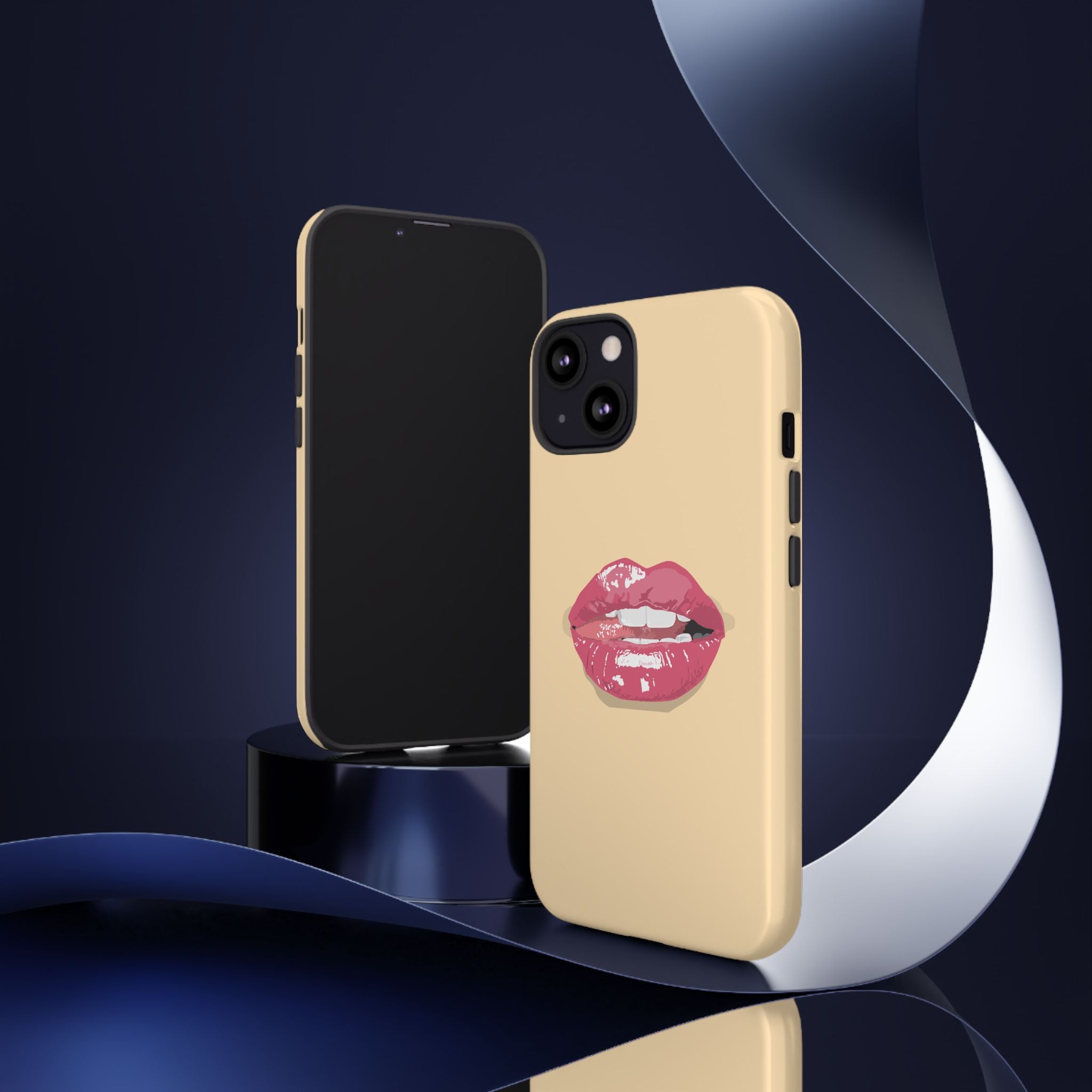Stylish Phone Case with Lip Print, Trendy Mobile Cover, Fashion Accessory, Gift for Her, Cute Cell Phone Case