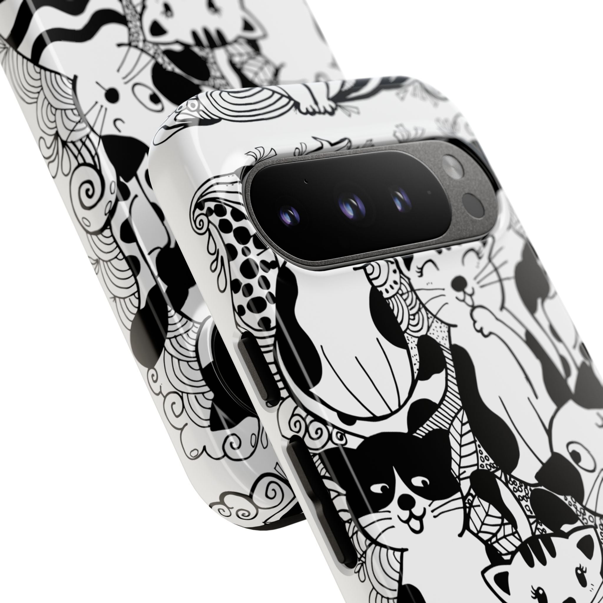 Cat-Themed Phone Case, Cute Cat Art, Pet Lover Gift, Birthday Present, Unique Cat Decor, Fun Tech Accessories, Animal Lover Case