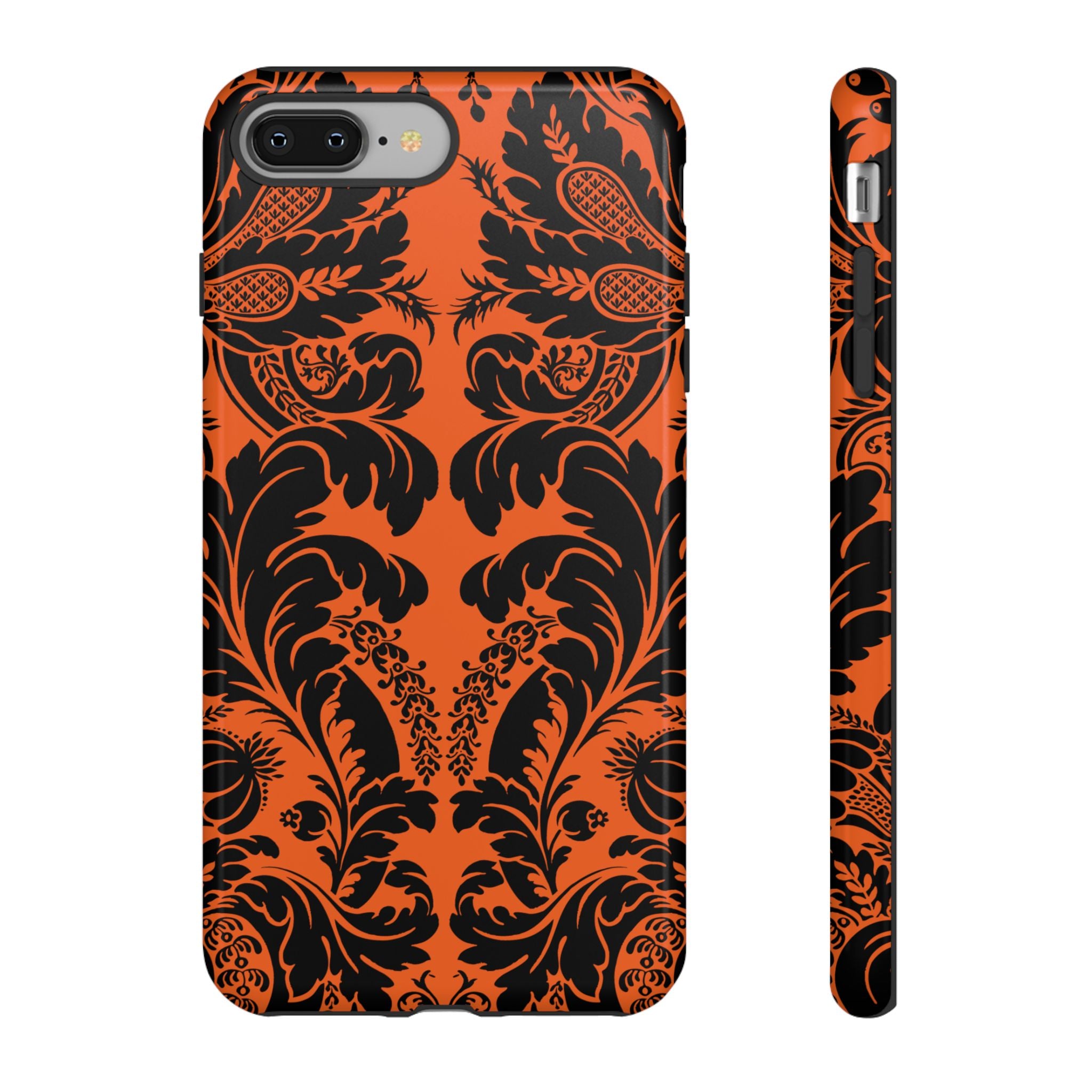 Elegant Phone Case with Orange Floral Design | Tough Cases, Smartphone Cover, Gift for Her, Floral Patterns, Stylish Accessories