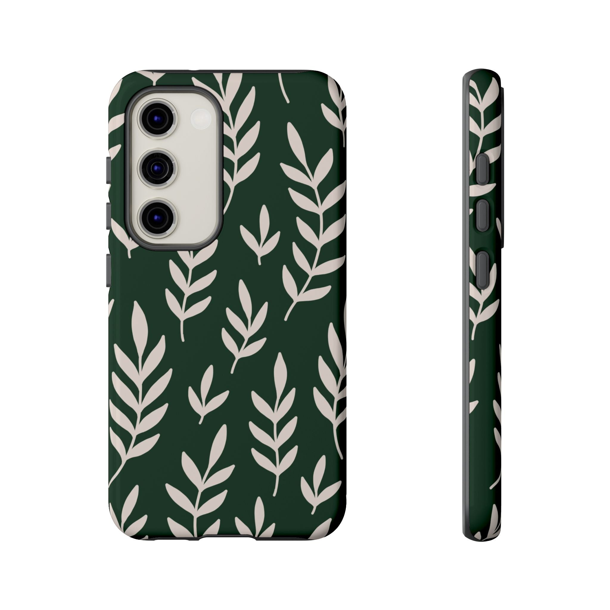 Leafy Phone Case, Tough Cases for Nature Lovers, Green Leaf Design, Eco-Friendly, Stylish Mobile Cover, Gift for Her