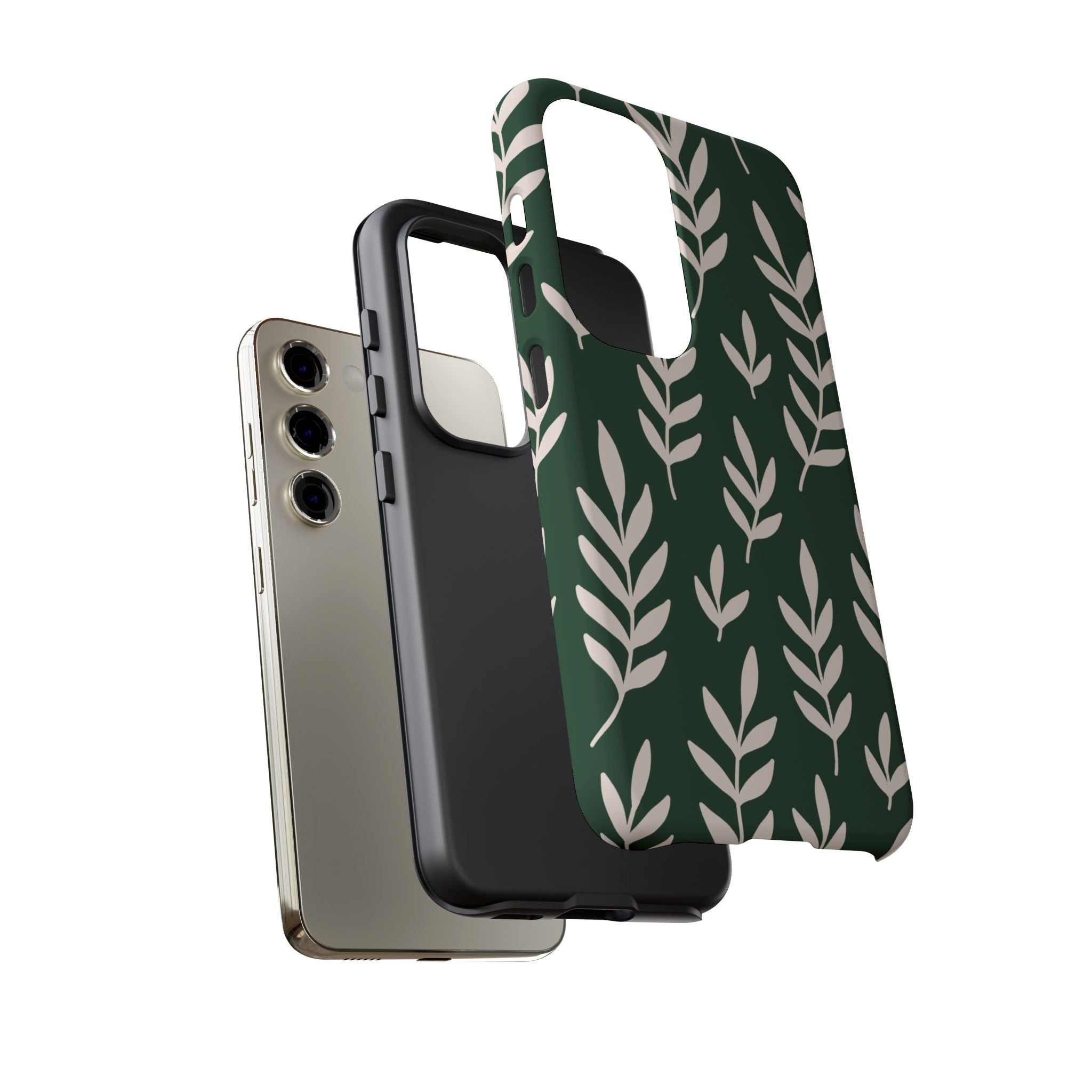 Leafy Phone Case, Tough Cases for Nature Lovers, Green Leaf Design, Eco-Friendly, Stylish Mobile Cover, Gift for Her