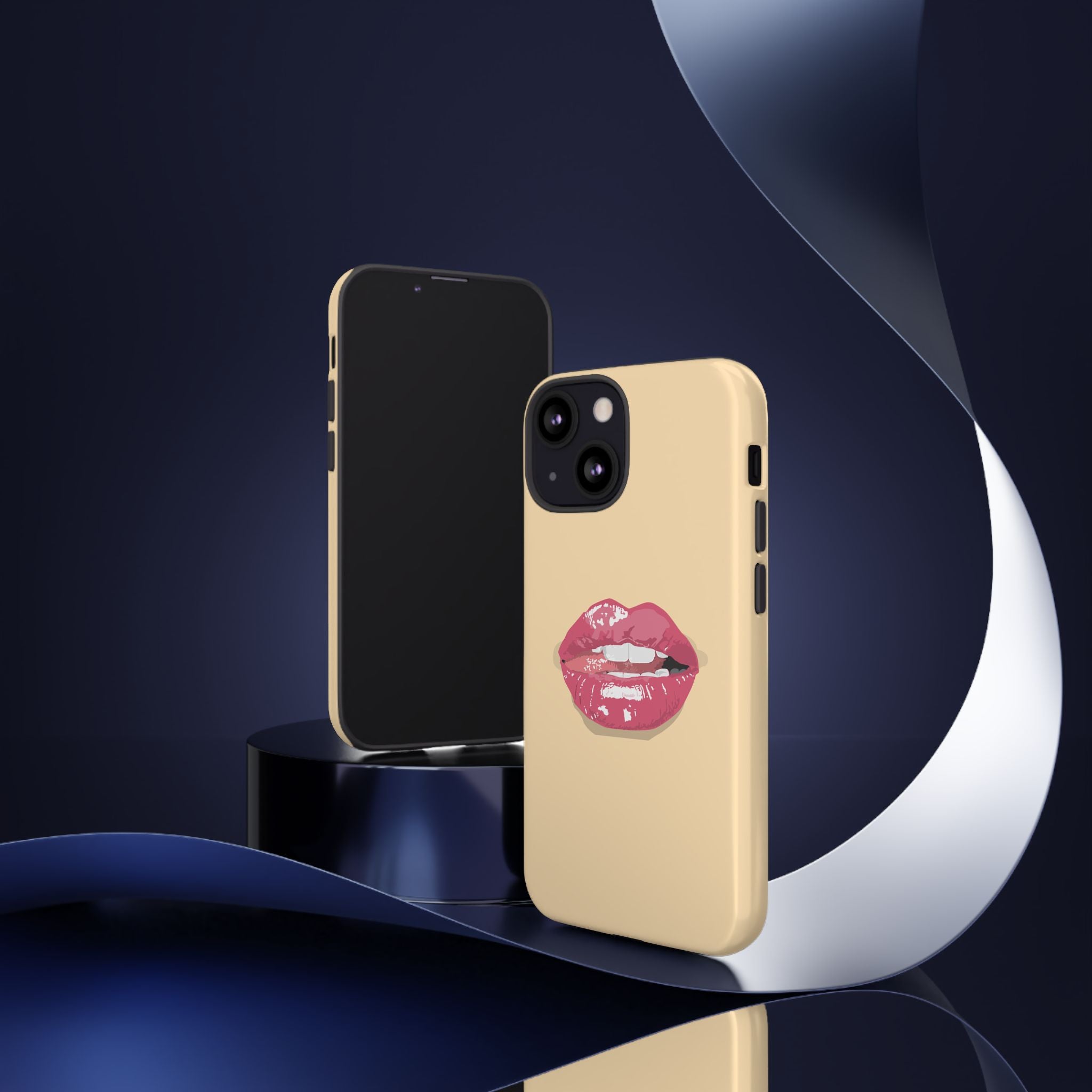 Stylish Phone Case with Lip Print, Trendy Mobile Cover, Fashion Accessory, Gift for Her, Cute Cell Phone Case