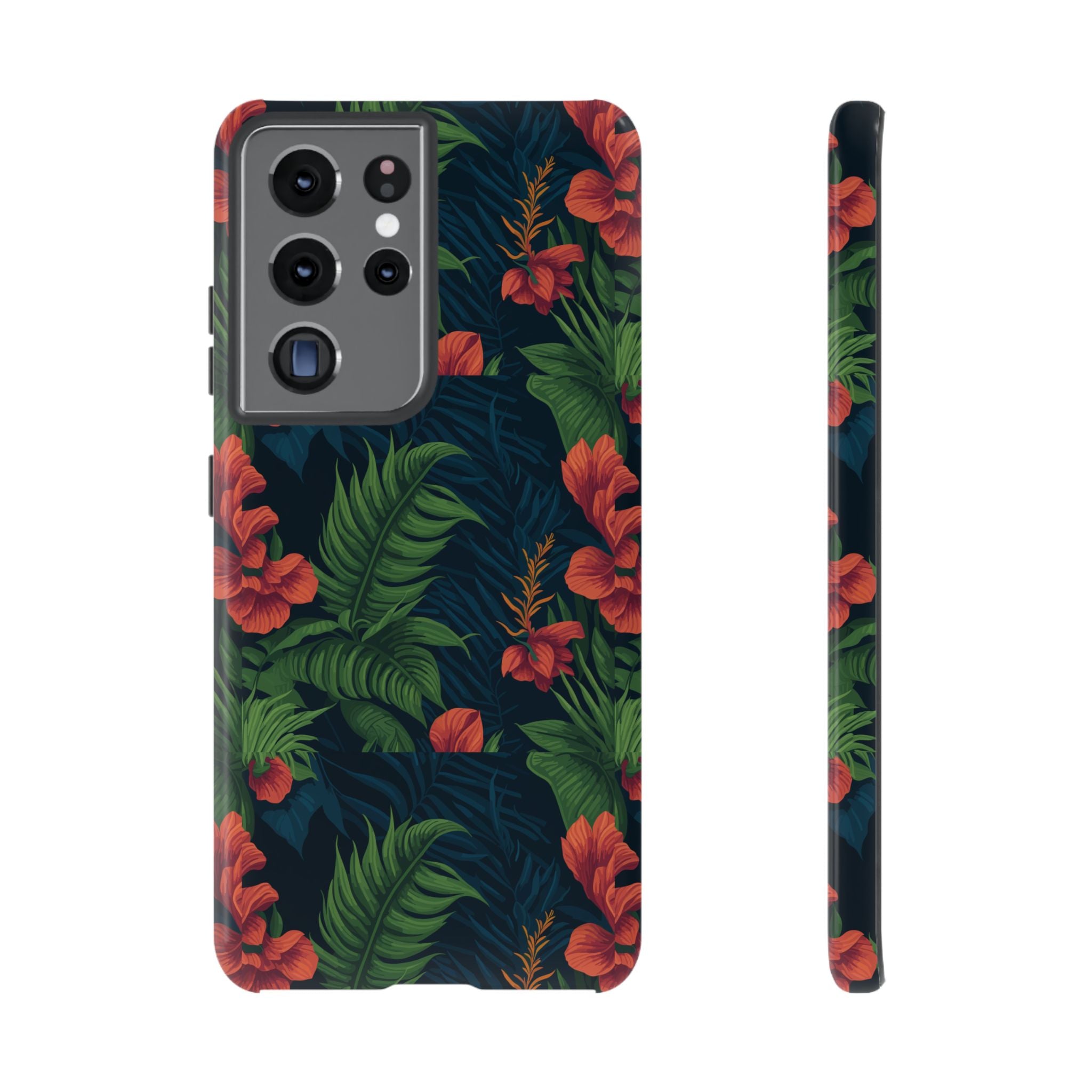 Tropical Phone Case with Floral Design, Eco-Friendly Protection for Summer Vibes, Ideal Gift for Nature Lovers, Vibrant Background