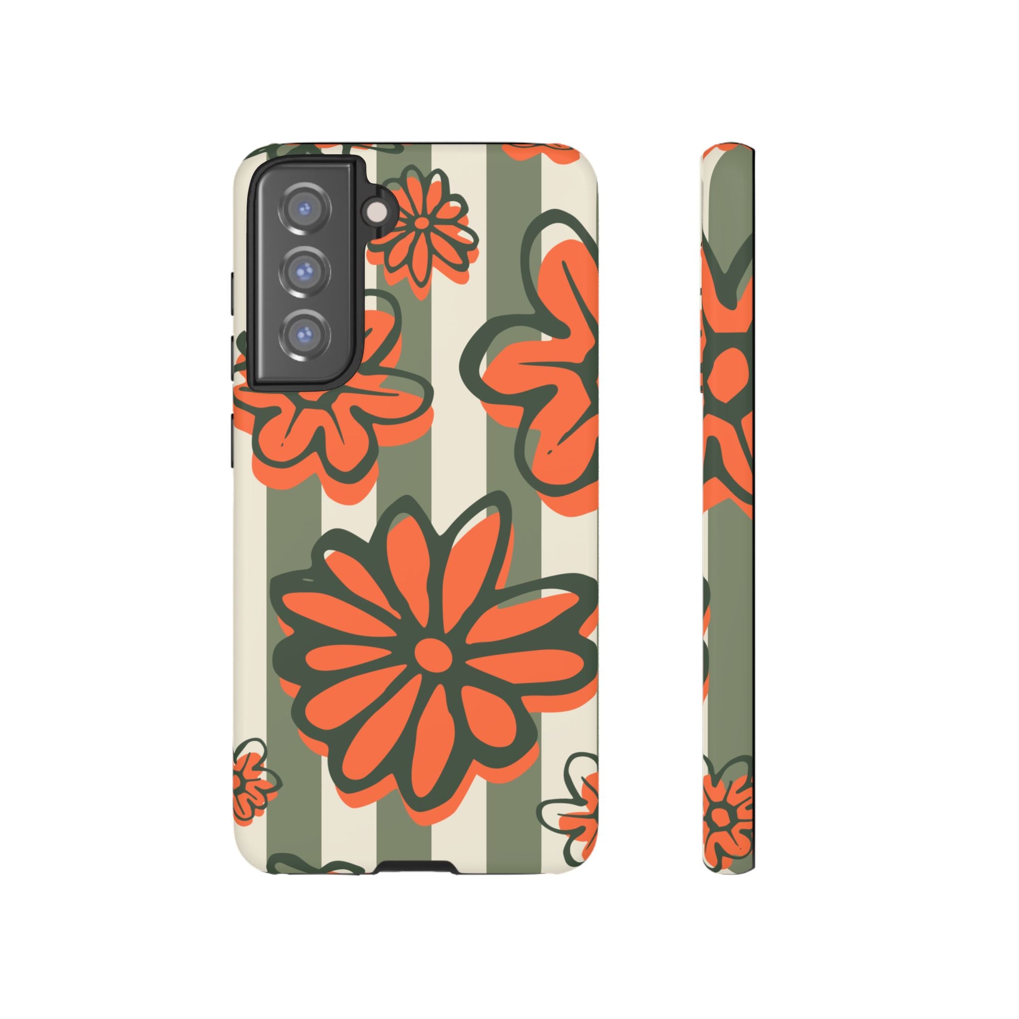 Floral Tough Phone Case - Trendy Protector for Pet Lovers, Super Cute Gift, Floral Design, Stylish Phone Cover, Unique Accessory