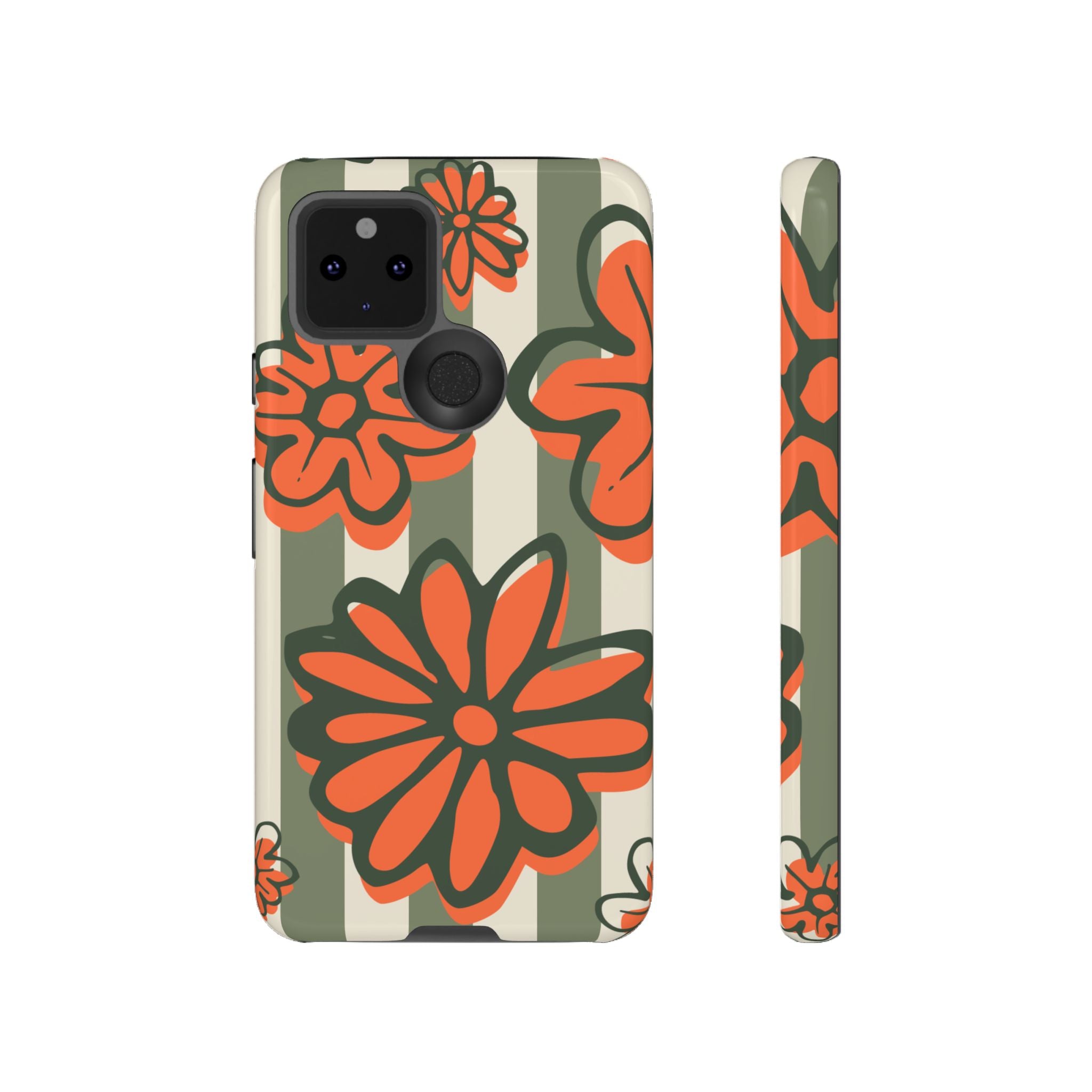 Floral Tough Phone Case - Trendy Protector for Pet Lovers, Super Cute Gift, Floral Design, Stylish Phone Cover, Unique Accessory