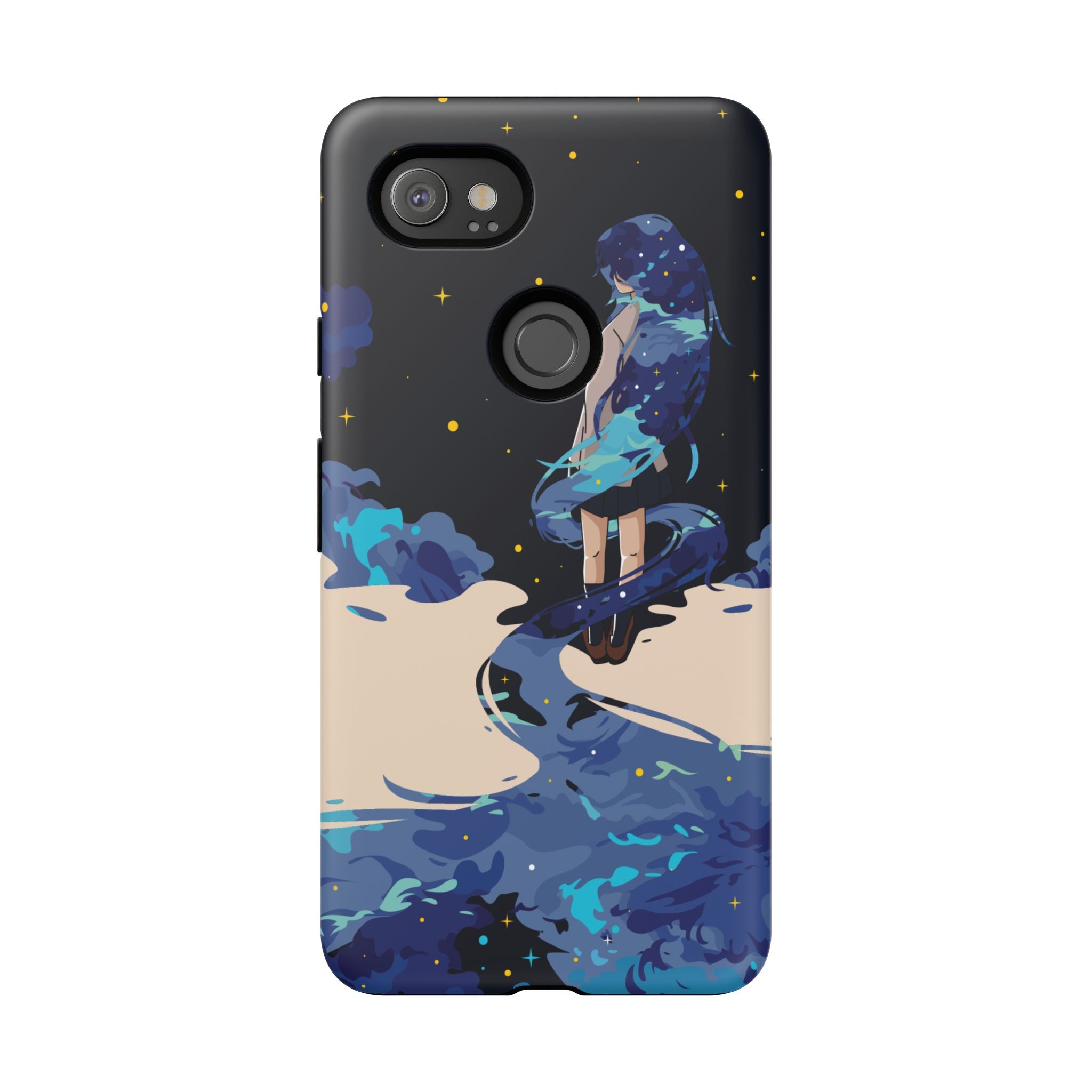 Galaxy-Inspired Phone Case, Celestial Design, Tough Phone Cover, Gift for Space Lovers, Artsy Accessories, Unique Merchandise