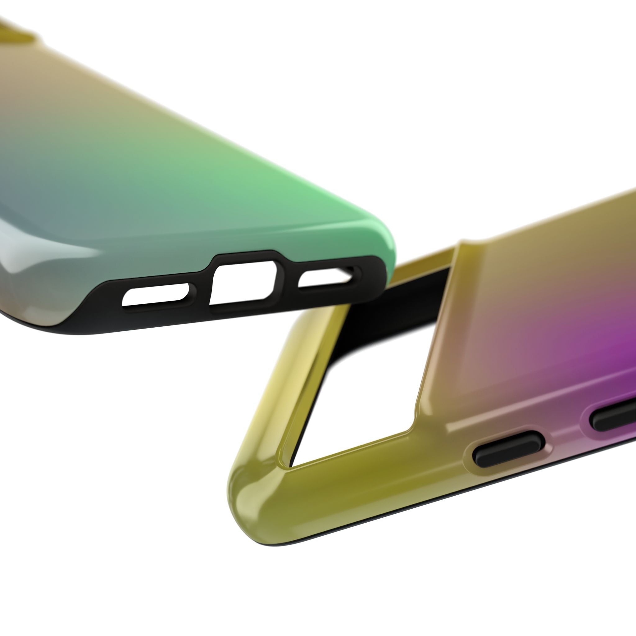Vibrant Phone Case, Tough Cases, Colorful Phone Cover, Durable Mobile Case, Yellow Green Gradient Design