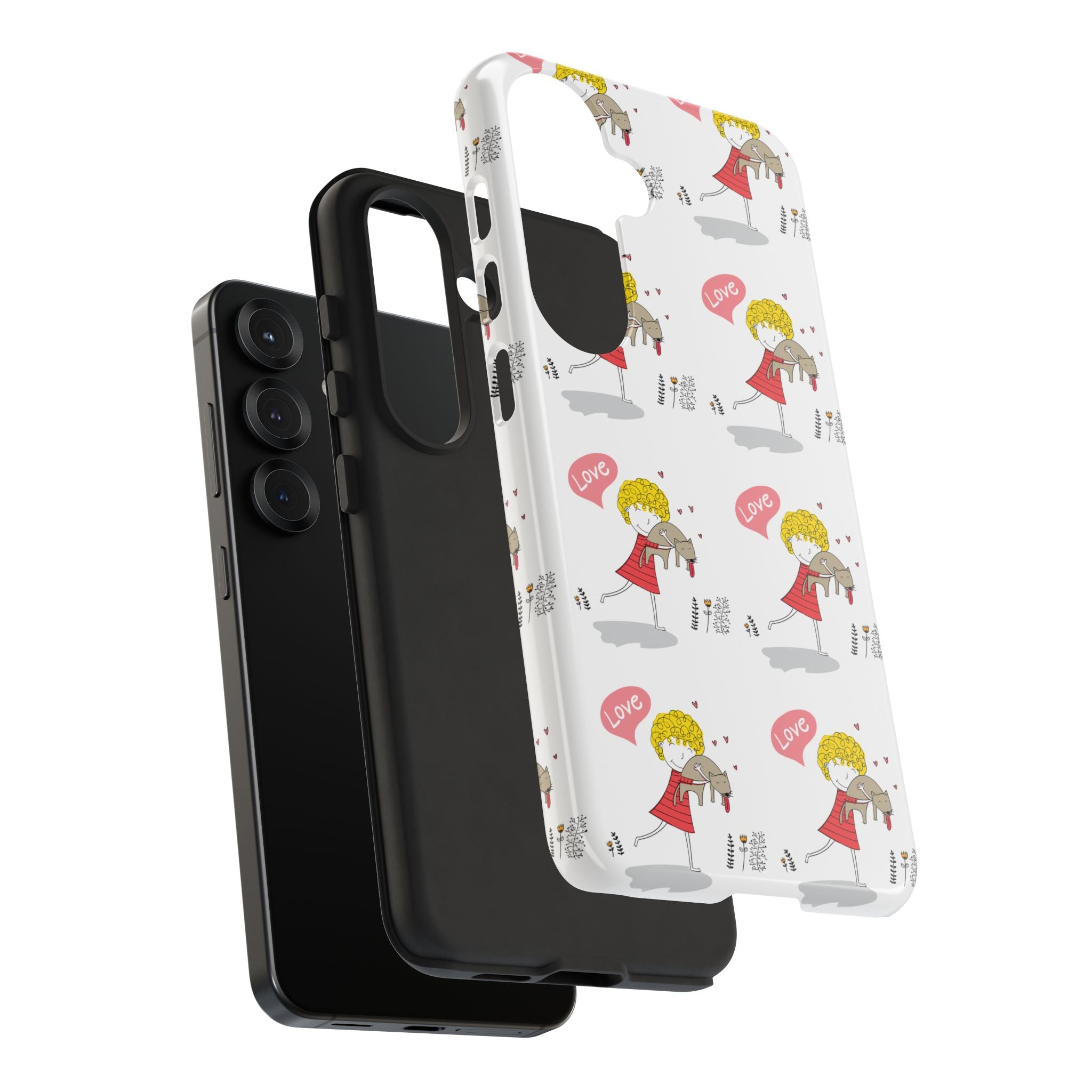 Love-Themed Phone Case | Cute Pet Lover Accessory, Perfect Gift for Birthdays, Anniversaries, Animal Lovers, Valentine's Day