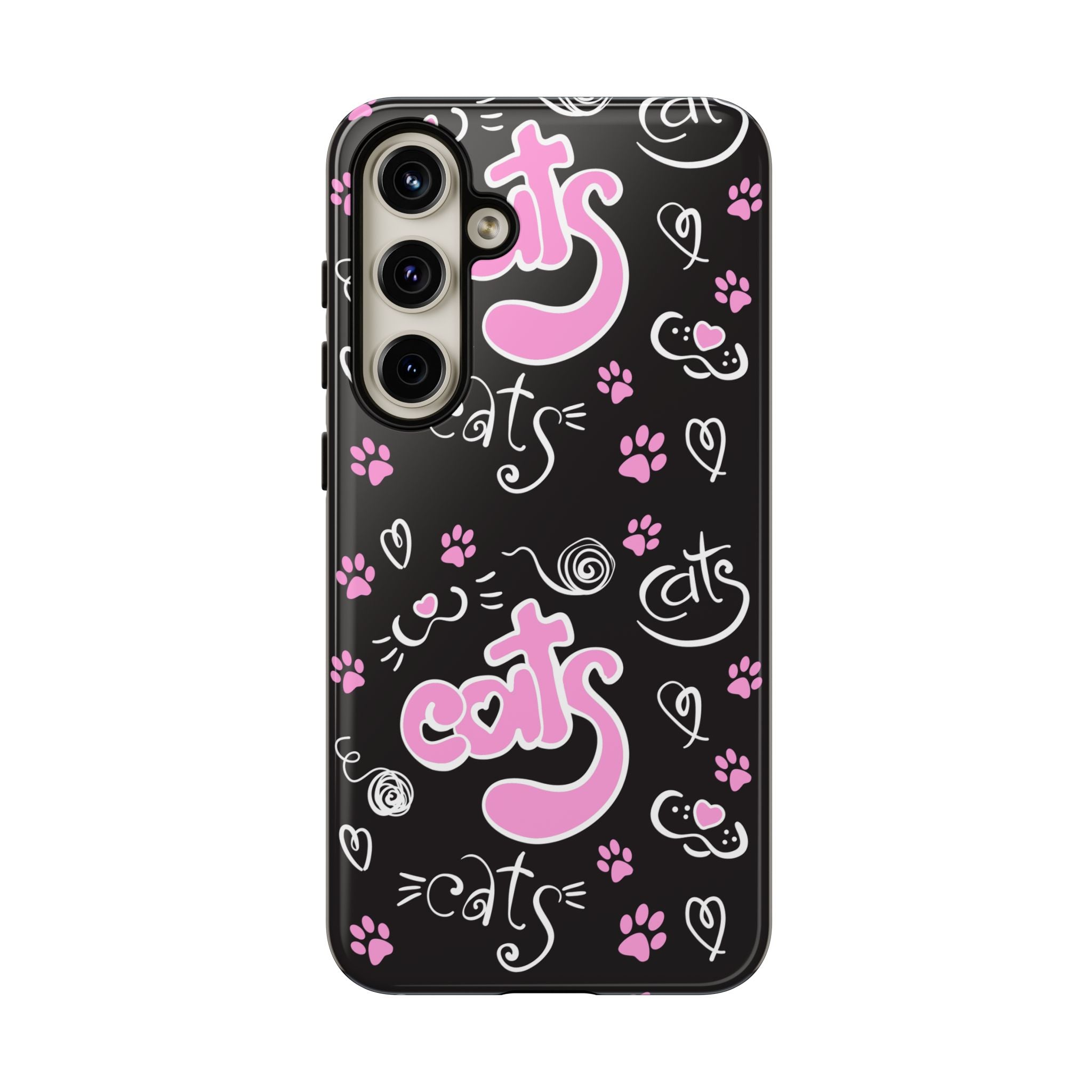 Cute Cat Print Phone Cases, Tough Cases for Cat Lovers, Pet Phone Cover, Gift for Cat Moms, Stylish Phone Accessories
