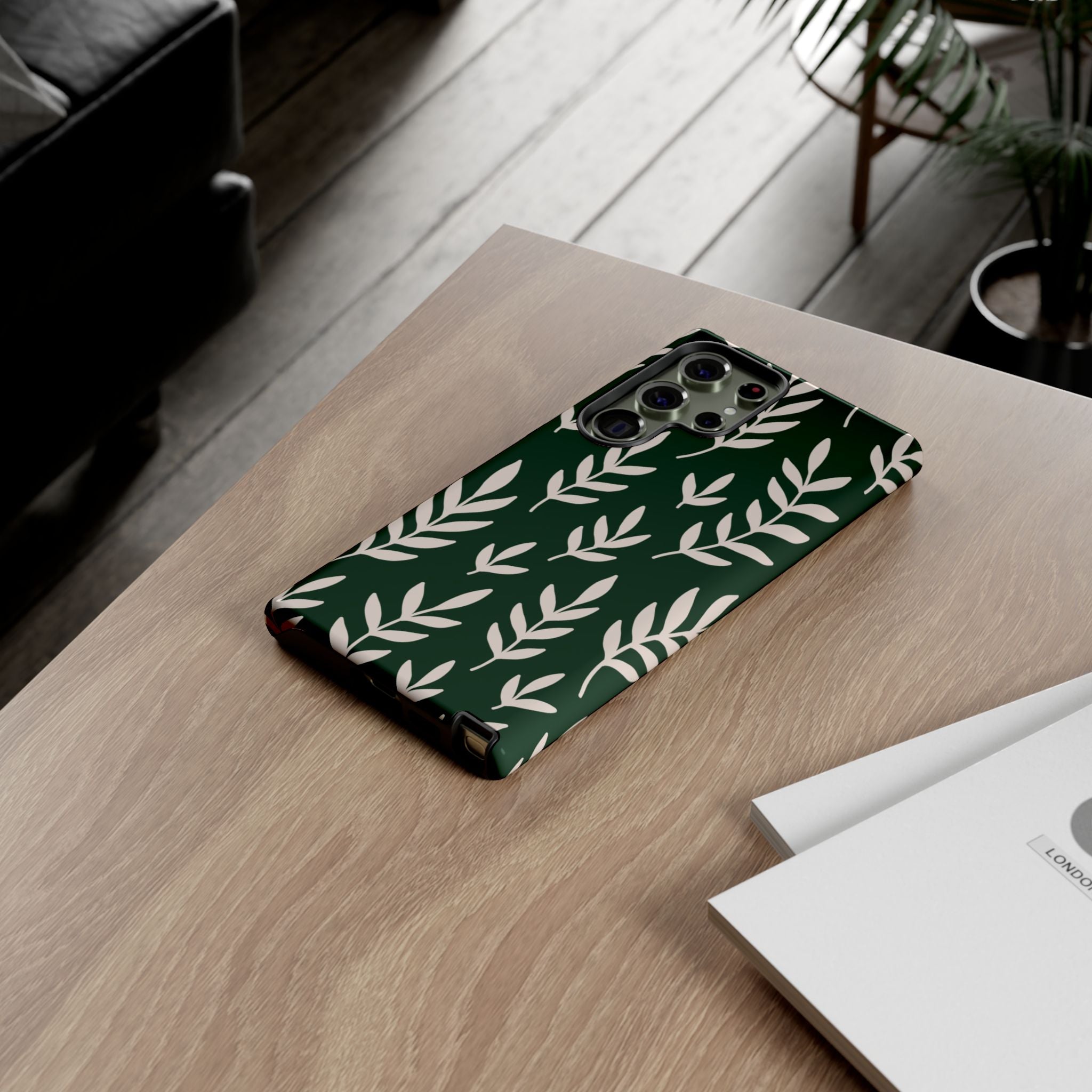 Leafy Phone Case, Tough Cases for Nature Lovers, Green Leaf Design, Eco-Friendly, Stylish Mobile Cover, Gift for Her
