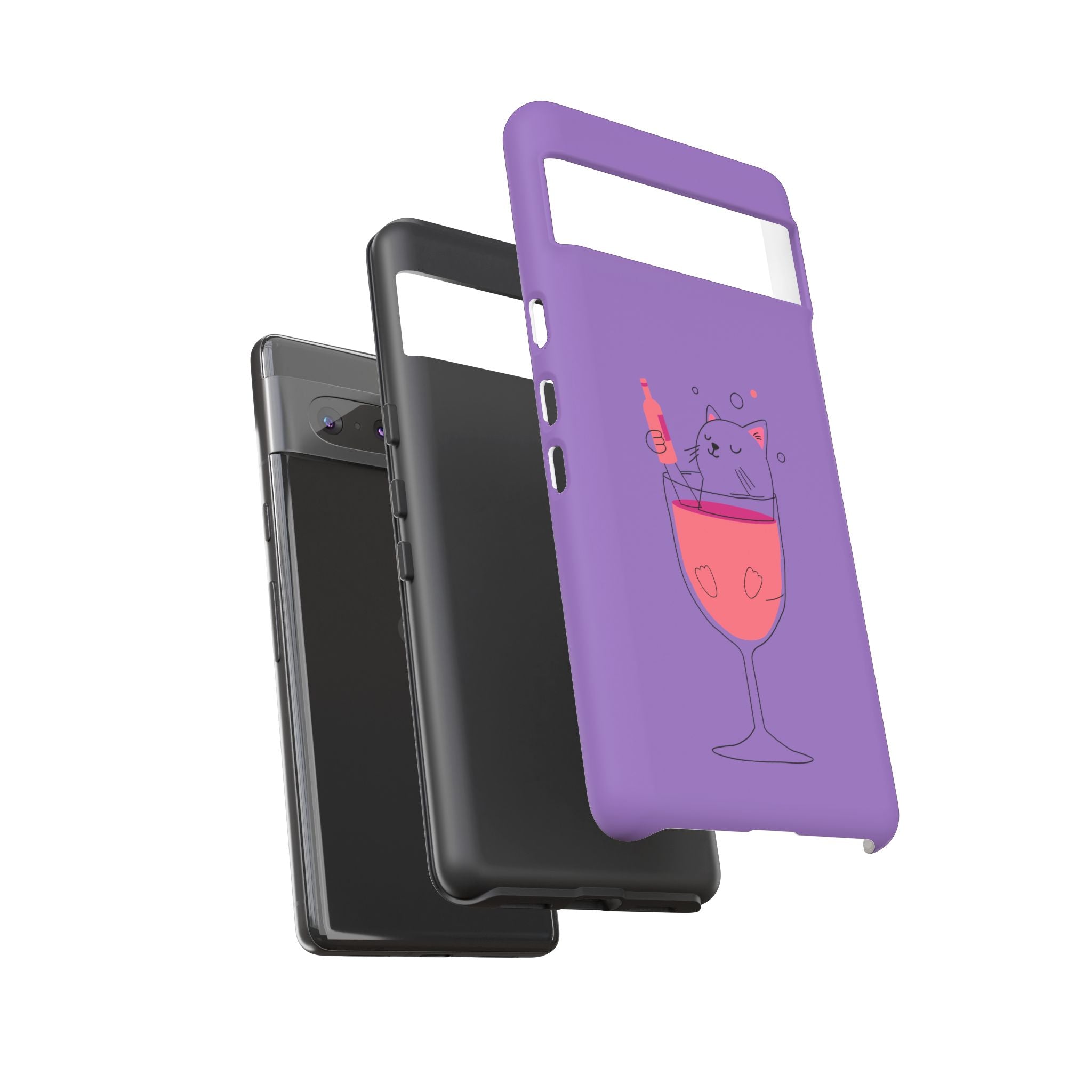 Cute Cat Phone Case, Fun Gift for Cat Lovers, Colorful Phone Cover, Pet Lover Accessory, Unique Cat Themed Case