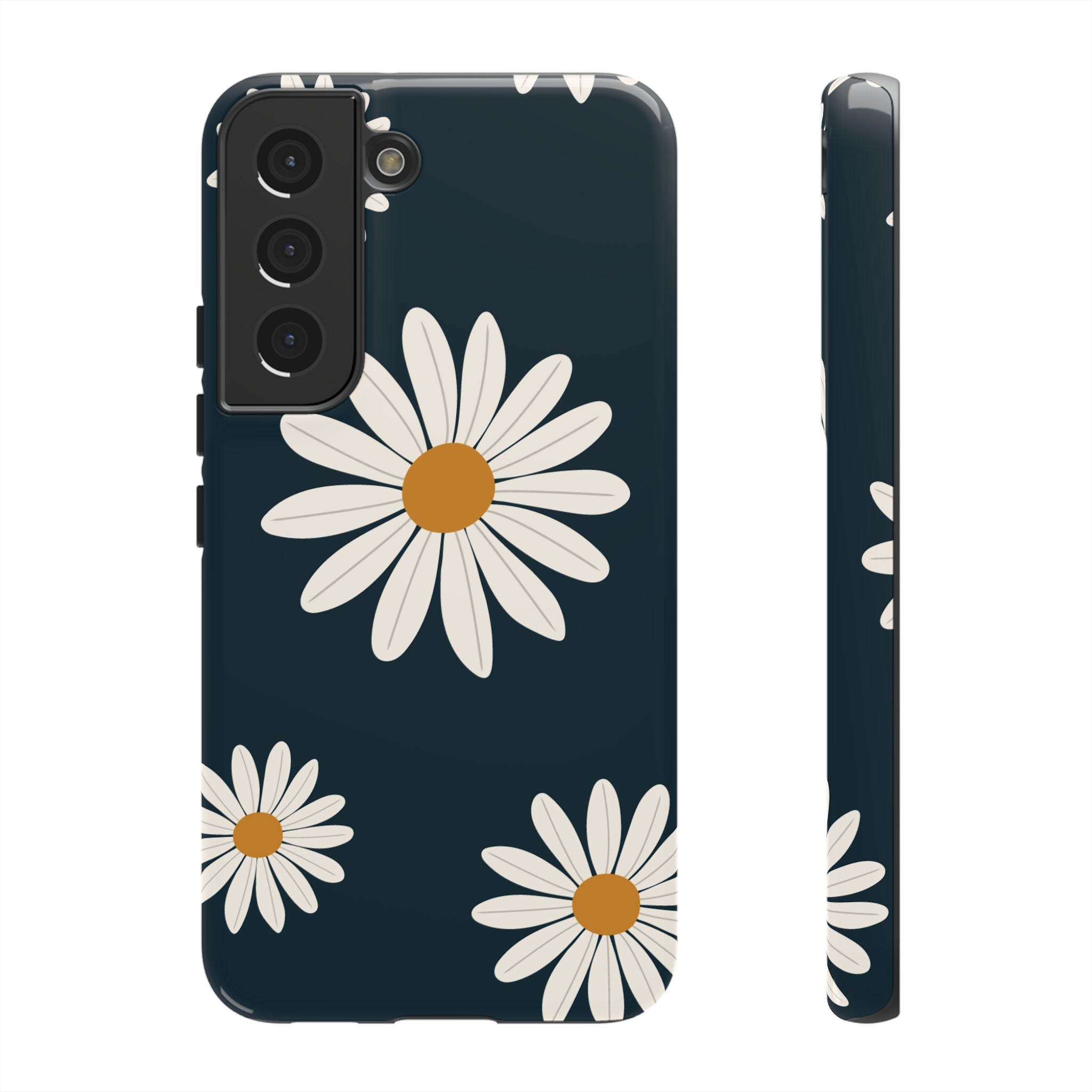 Daisy Phone Case, Floral Phone Cover, Tough Phone Case, Gift for Flower Lovers, Smartphone Accessory, Spring Design