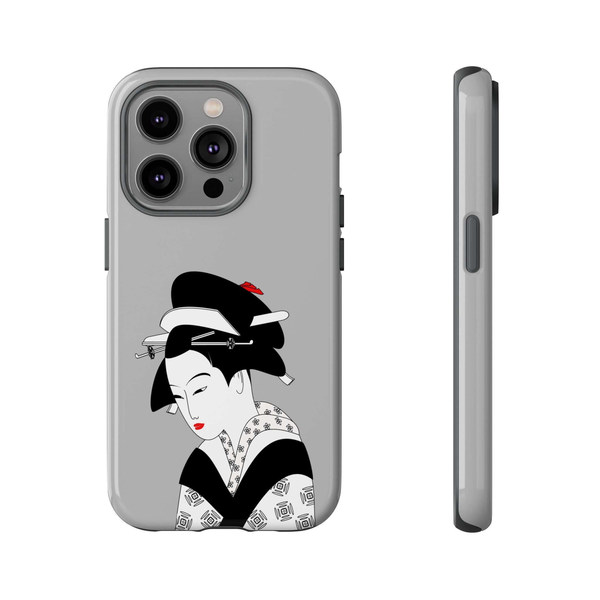 Stylish Phone Case with Japanese Geisha Design, Tough Phone Case, Cute Phone Cover, Japanese Art, Ethnic Style