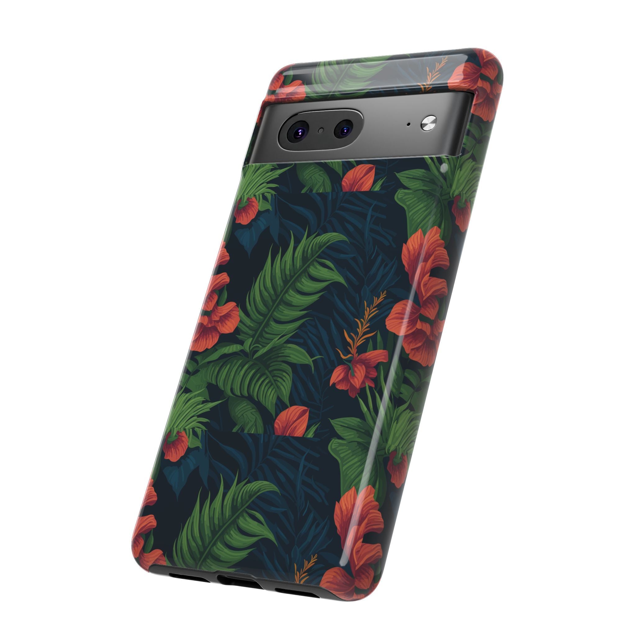 Tropical Phone Case with Floral Design, Eco-Friendly Protection for Summer Vibes, Ideal Gift for Nature Lovers, Vibrant Background