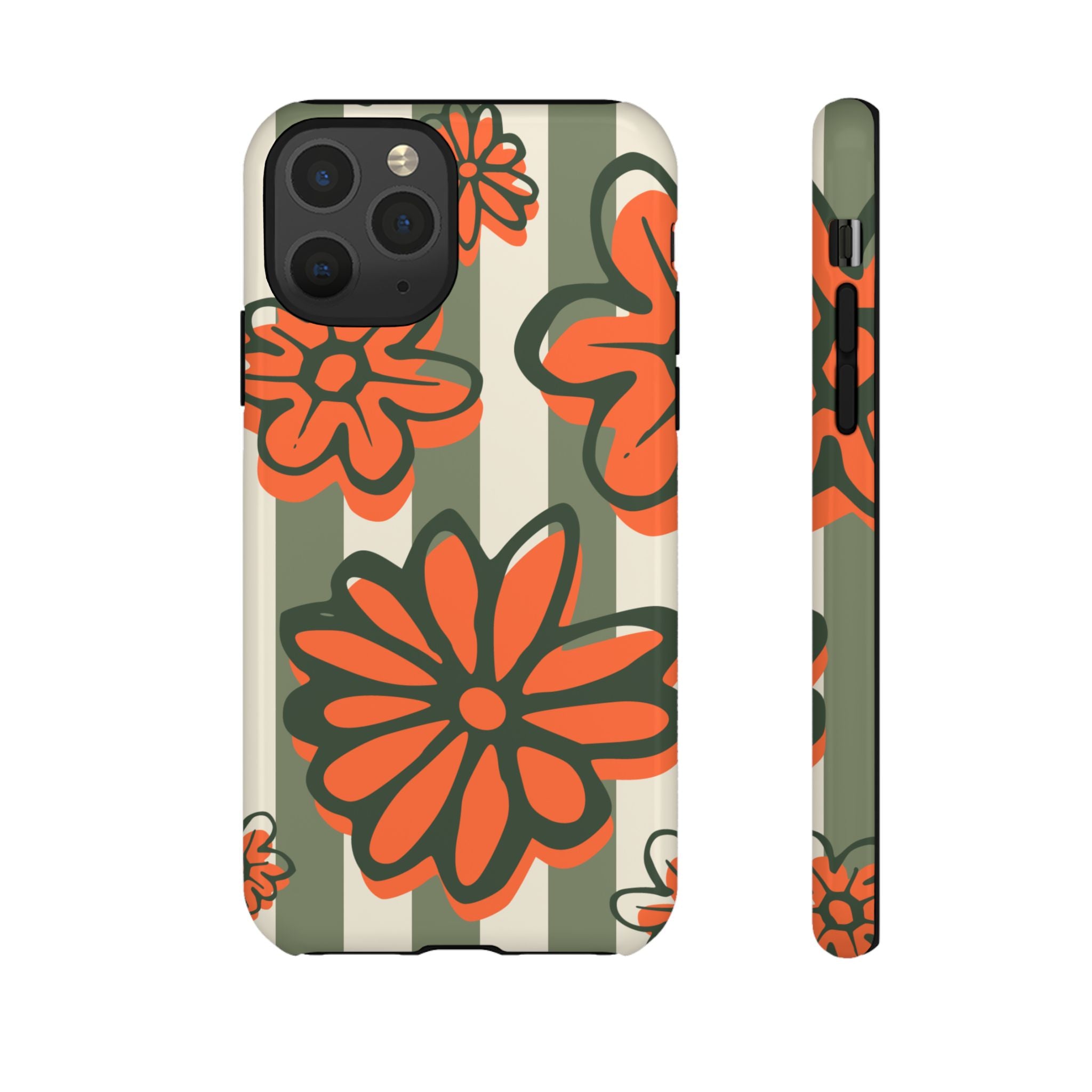 Floral Tough Phone Case - Trendy Protector for Pet Lovers, Super Cute Gift, Floral Design, Stylish Phone Cover, Unique Accessory