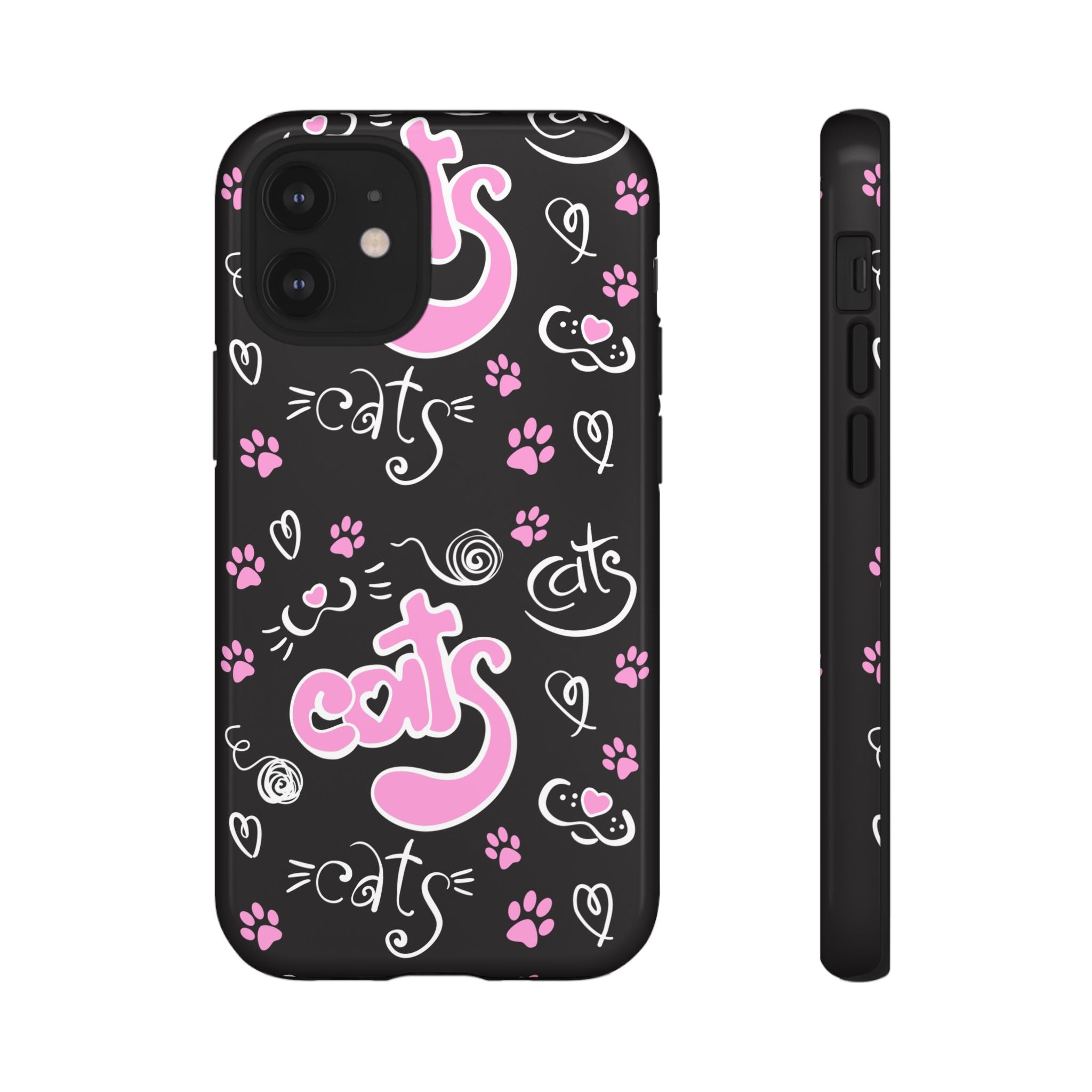 Cute Cat Print Phone Cases, Tough Cases for Cat Lovers, Pet Phone Cover, Gift for Cat Moms, Stylish Phone Accessories