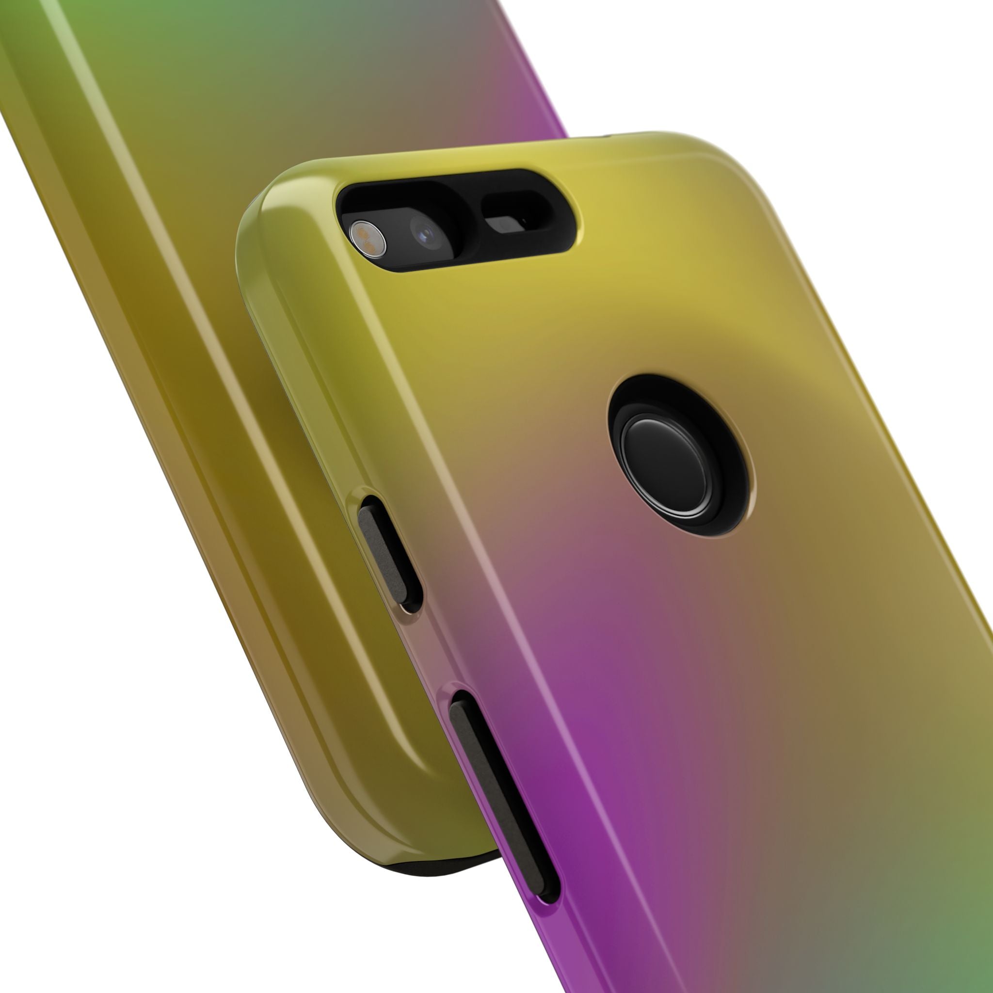 Vibrant Phone Case, Tough Cases, Colorful Phone Cover, Durable Mobile Case, Yellow Green Gradient Design