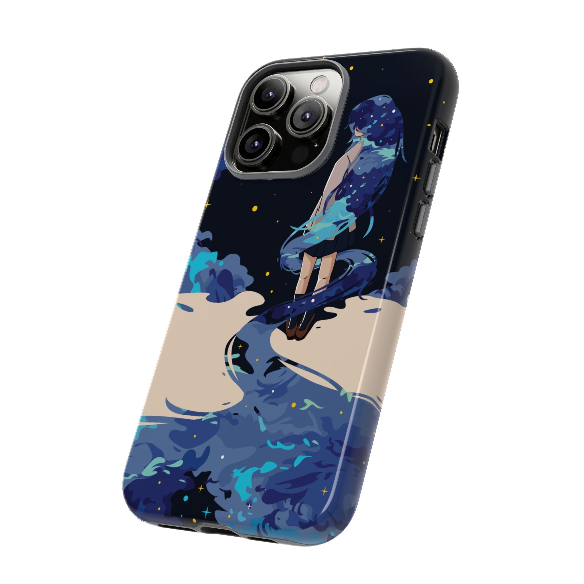 Galaxy-Inspired Phone Case, Celestial Design, Tough Phone Cover, Gift for Space Lovers, Artsy Accessories, Unique Merchandise