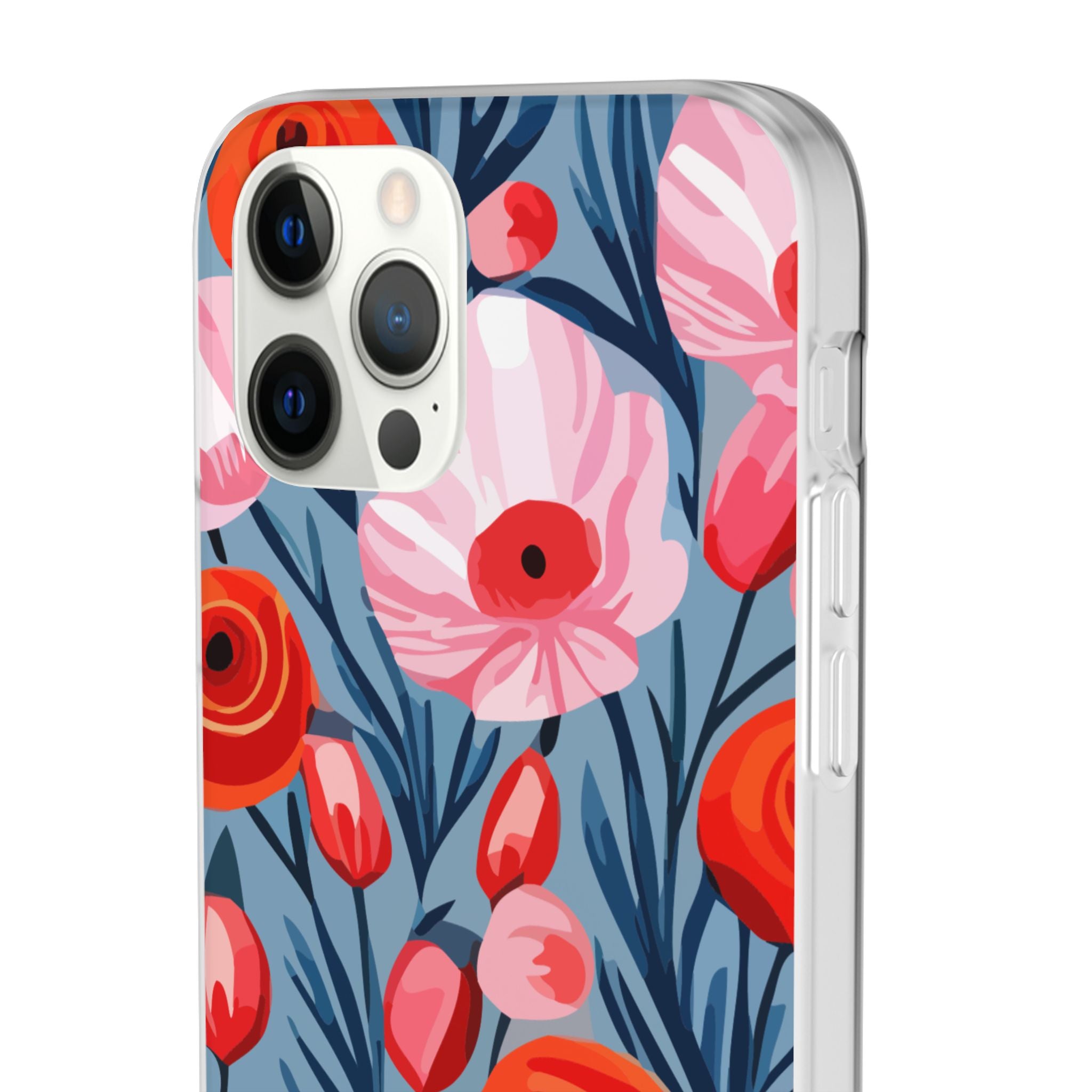 Beautiful Floral Flexi Cases for Phone, Stylish Protective Cover, Gift for Her, Phone Accessories, Floral Design