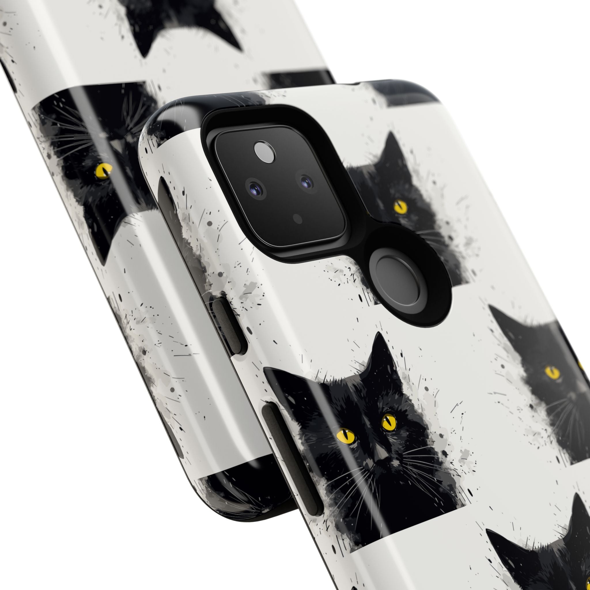 Black Cat Phone Case, Tough Cases, Cat Lover Gift, Unique Design, Halloween, Animal Accessories, Custom Phone Cover