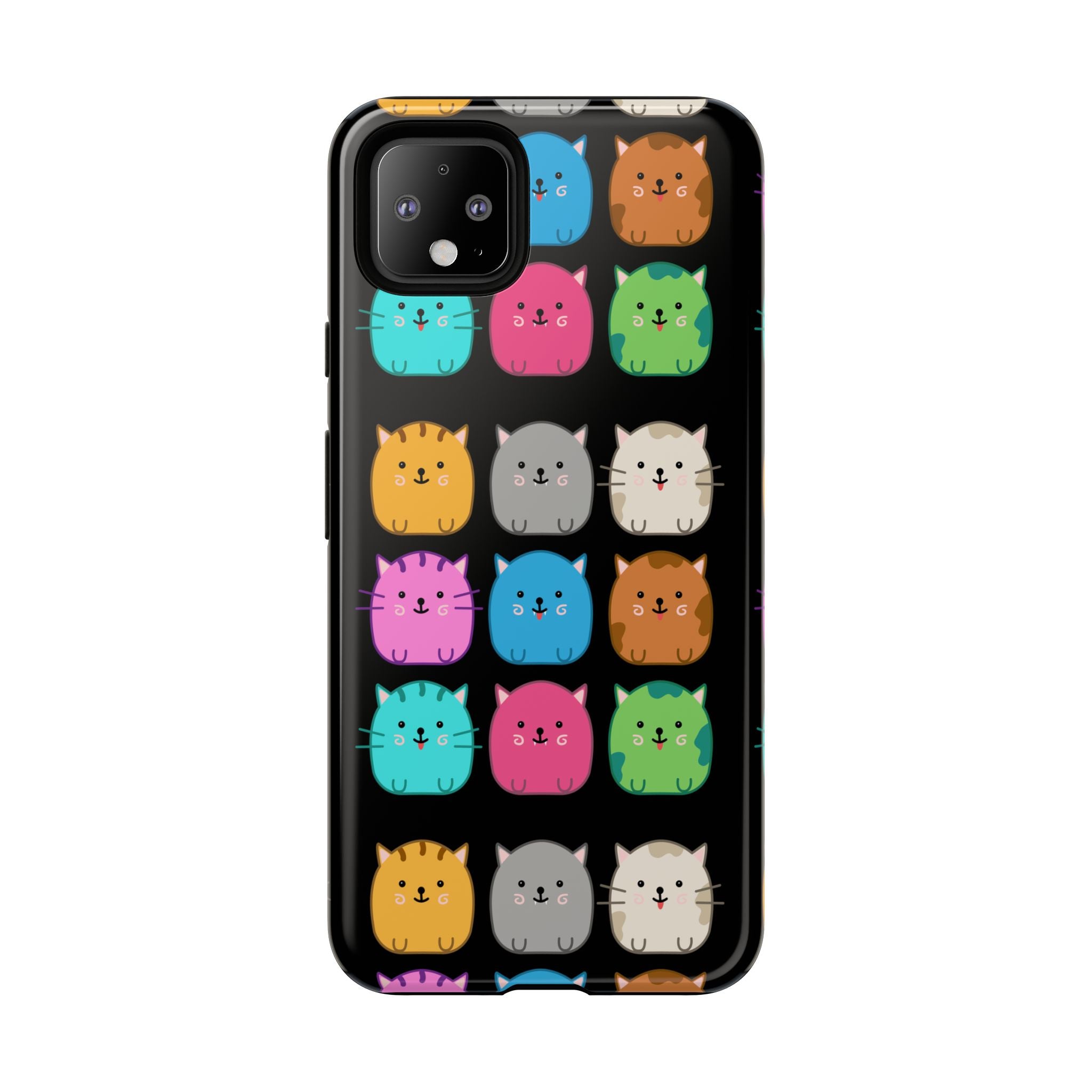 Cute Cat Phone Case, Kawaii Animal Lover Gift, Tough Phone Cover for Kids and Adults, Fun Cat Designs for Birthdays, Pet Lovers