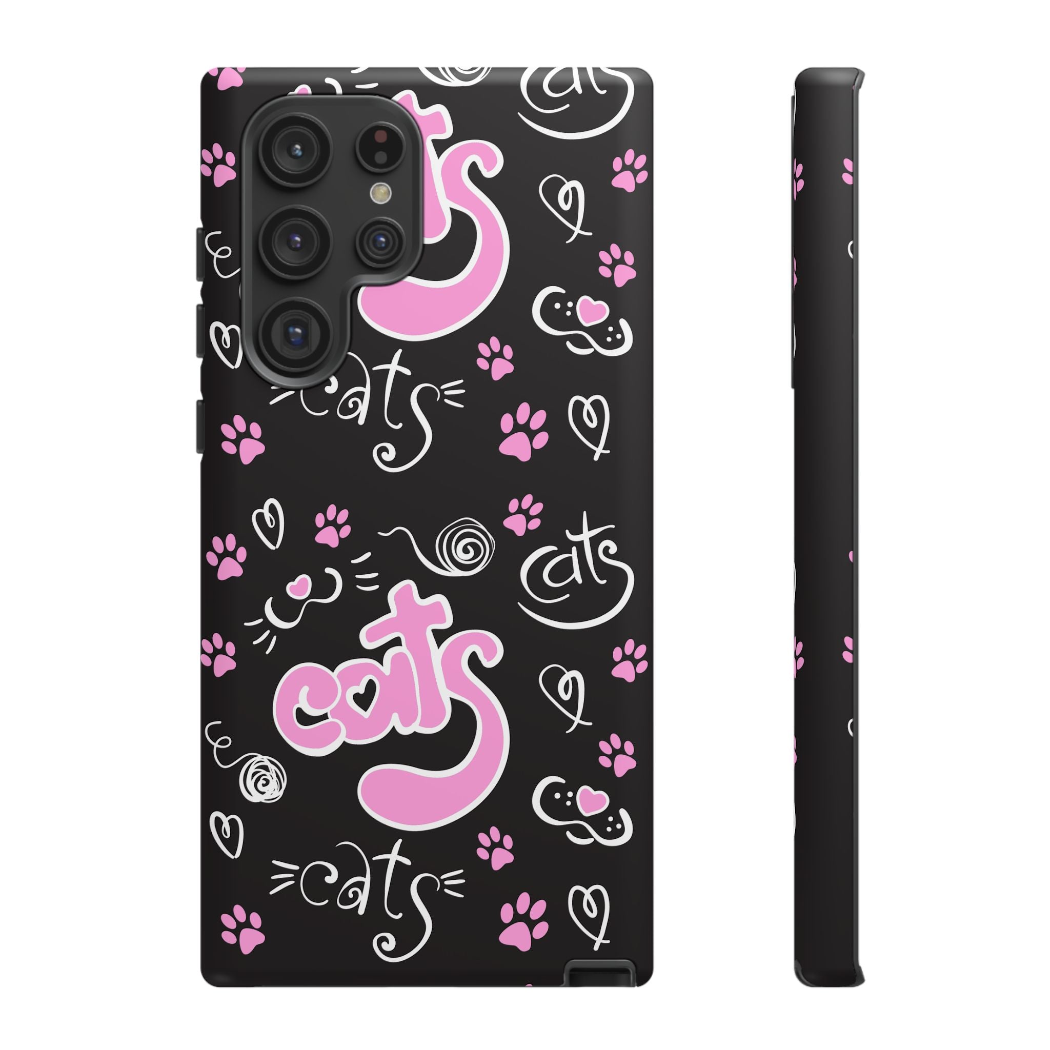 Cute Cat Print Phone Cases, Tough Cases for Cat Lovers, Pet Phone Cover, Gift for Cat Moms, Stylish Phone Accessories