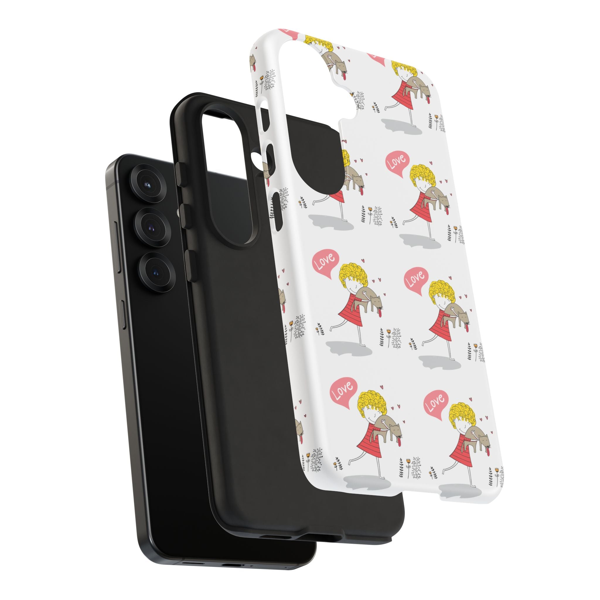 Love-Themed Phone Case | Cute Pet Lover Accessory, Perfect Gift for Birthdays, Anniversaries, Animal Lovers, Valentine's Day