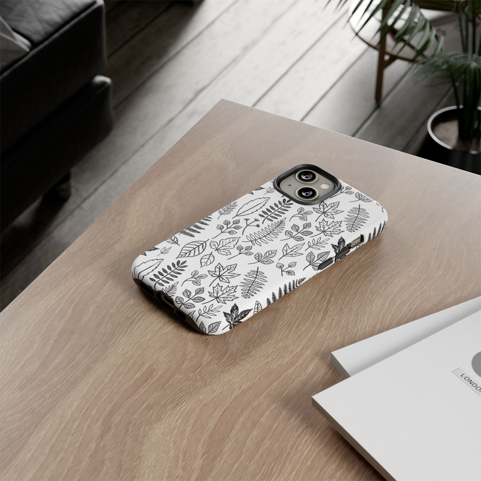 Stylish Phone Case for Nature Lovers, Botanical Design, Gift for Her, Fall Accessories, Customizable Tech Gear