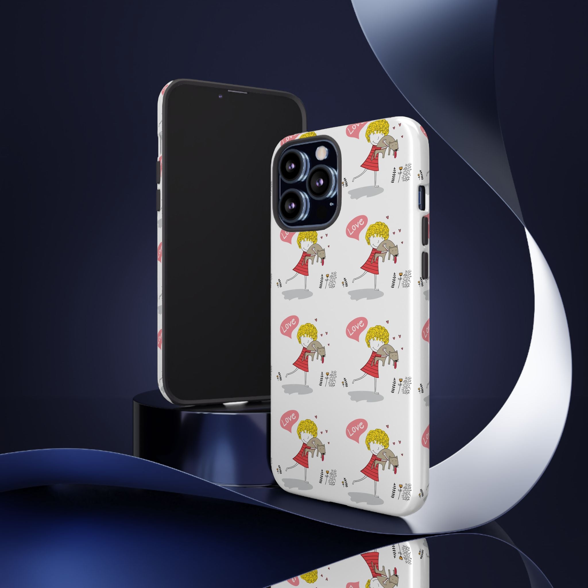 Love-Themed Phone Case | Cute Pet Lover Accessory, Perfect Gift for Birthdays, Anniversaries, Animal Lovers, Valentine's Day