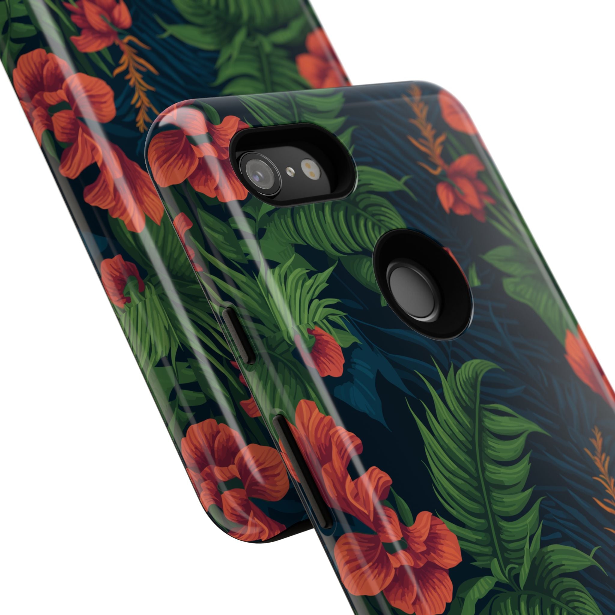 Tropical Phone Case with Floral Design, Eco-Friendly Protection for Summer Vibes, Ideal Gift for Nature Lovers, Vibrant Background