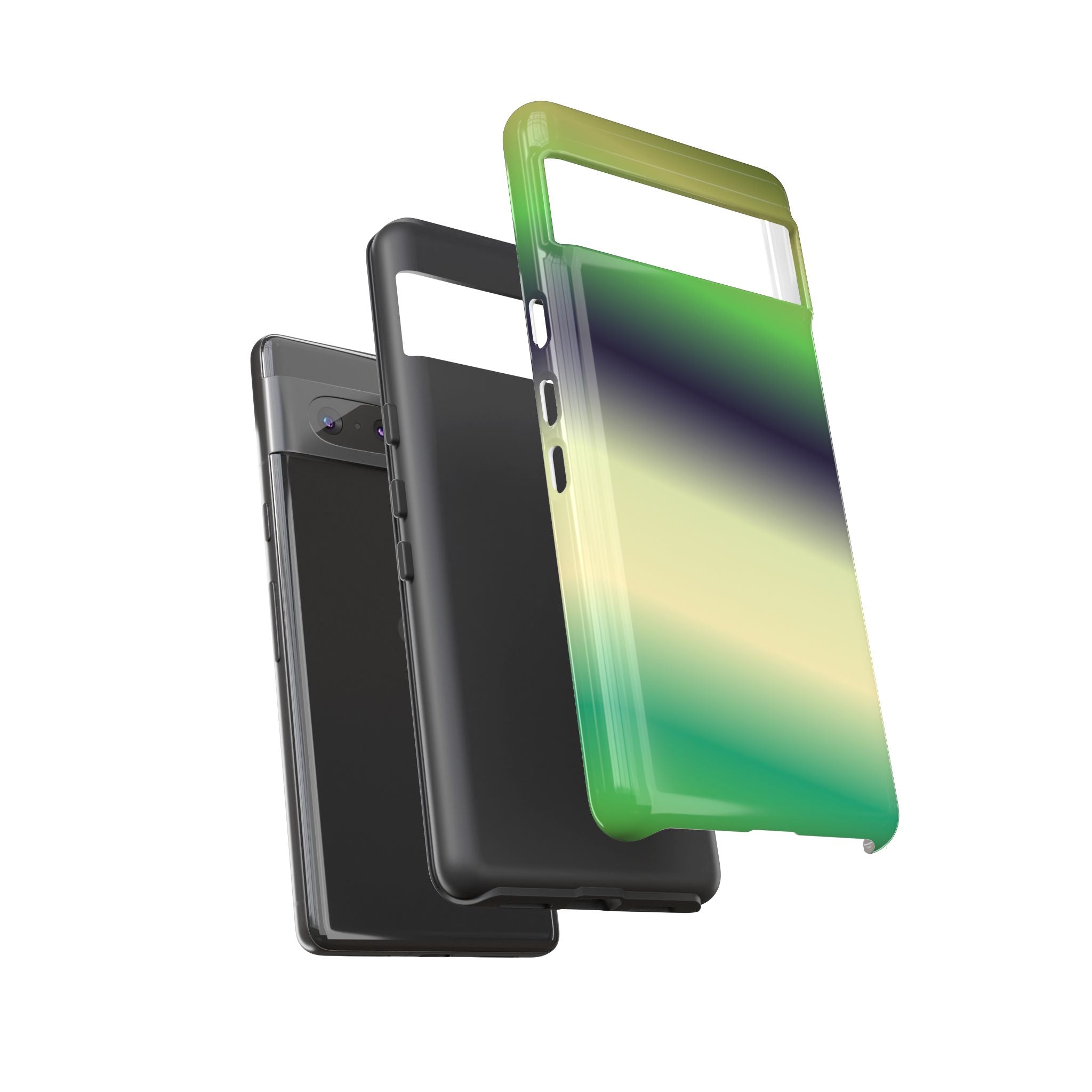 Gradient Phone Case - Tough Cases, Unique Cell Phone Cover, Stylish Tech Accessories, Green and Black Gradient, Perfect Gift