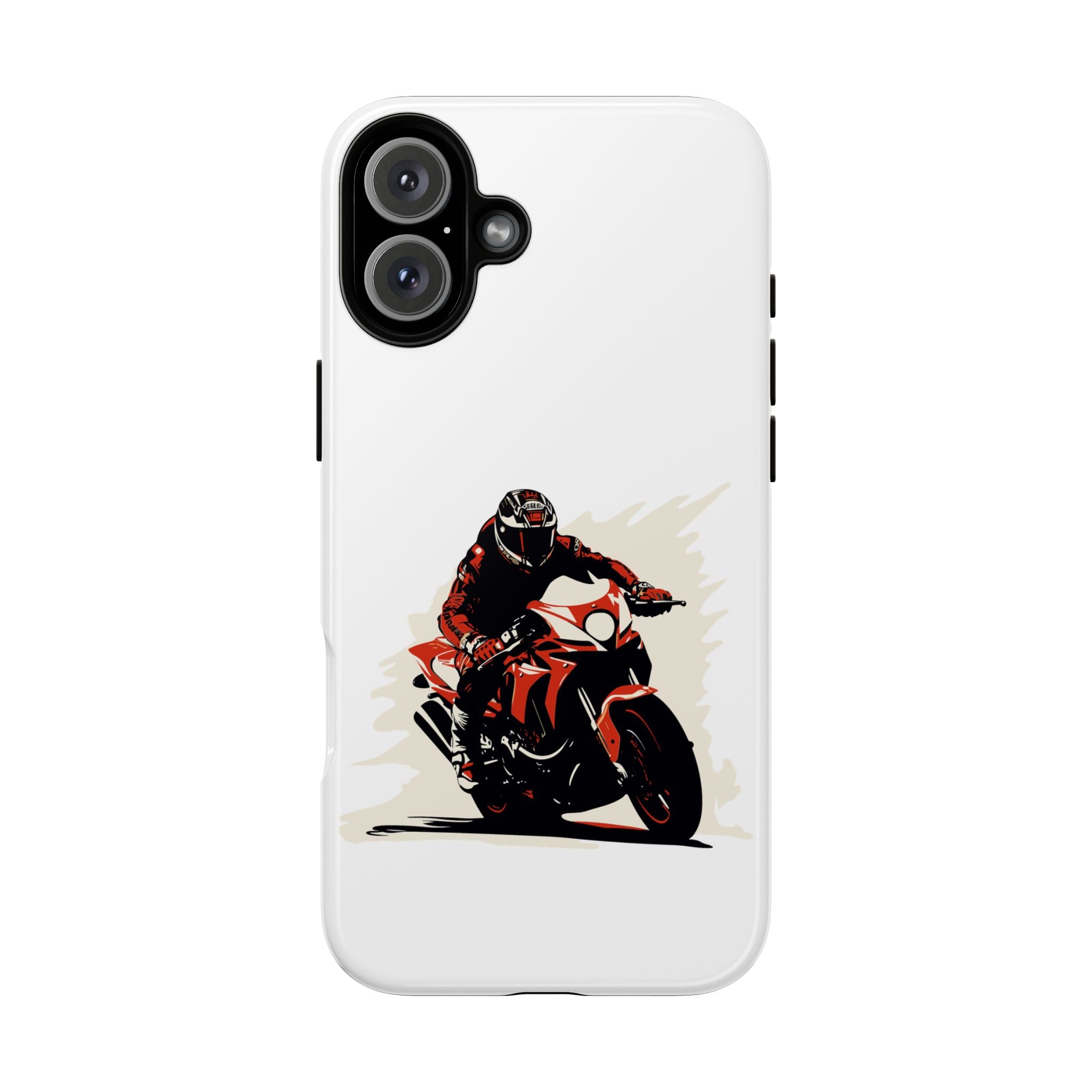Motorcycle Phone Case, Tough Cases for Riders, Biker Accessory, Gifts for Motorcyclists, Red Bike Design