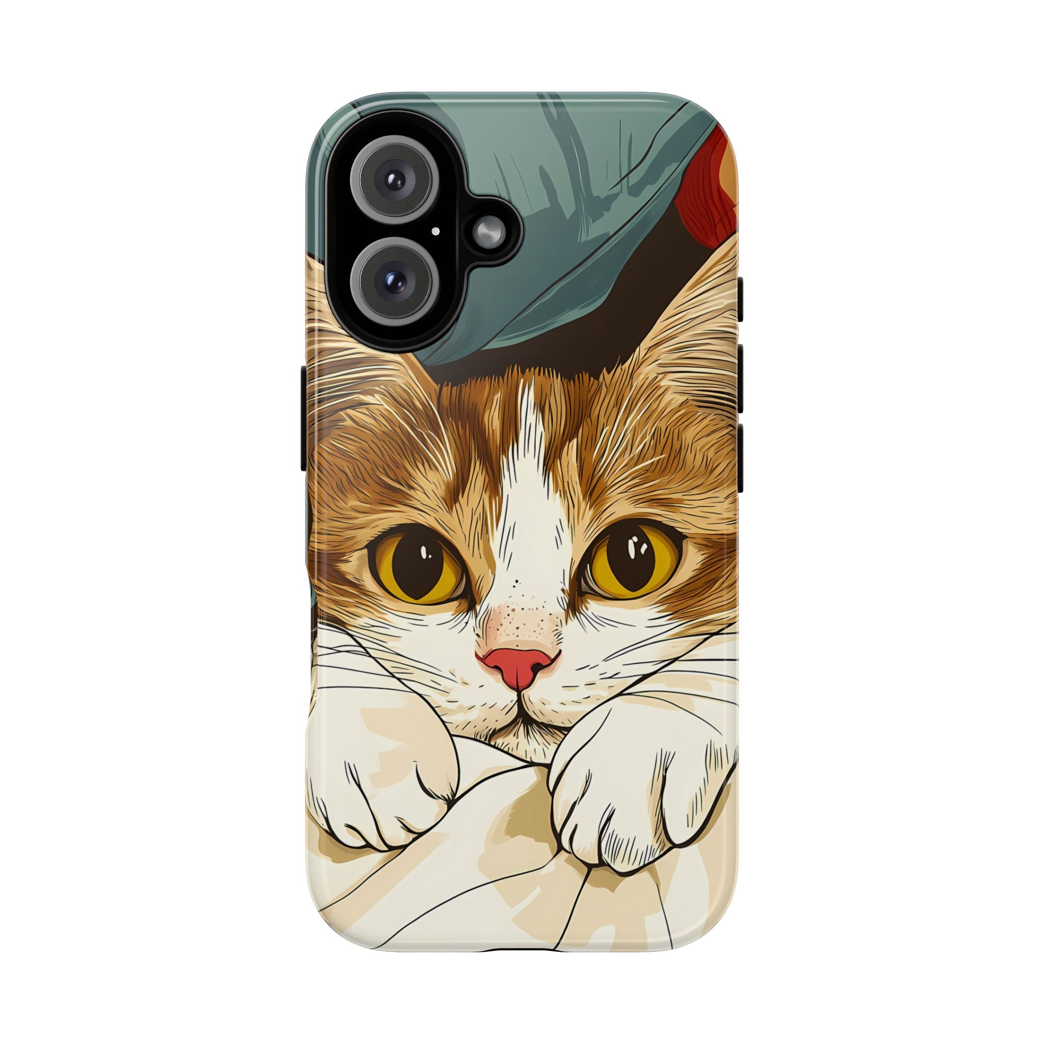 Cute Cat Phone Case - Ideal for Cat Lovers, Pet Owners, Birthday Gifts, Smartphone Accessories, Funny Pet Humor