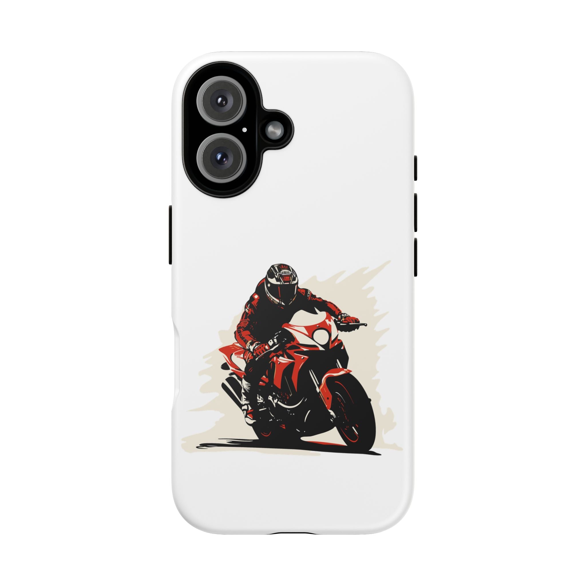Motorcycle Phone Case, Tough Cases for Riders, Biker Accessory, Gifts for Motorcyclists, Red Bike Design