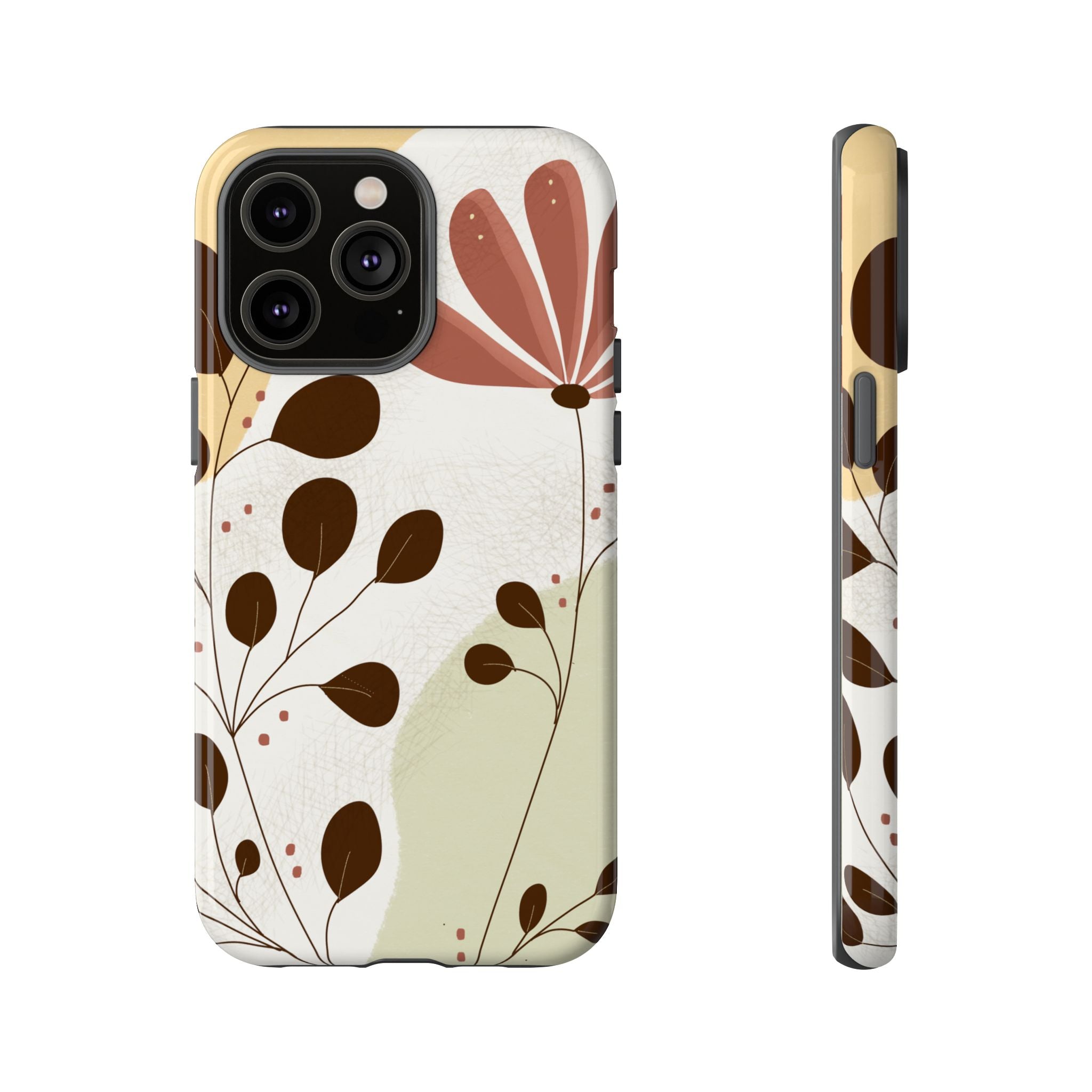 Floral Phone Case - Stylish Tough Cases for Women, Trendy Phone Cover, Gift for Her, Birthday Present, Everyday Use