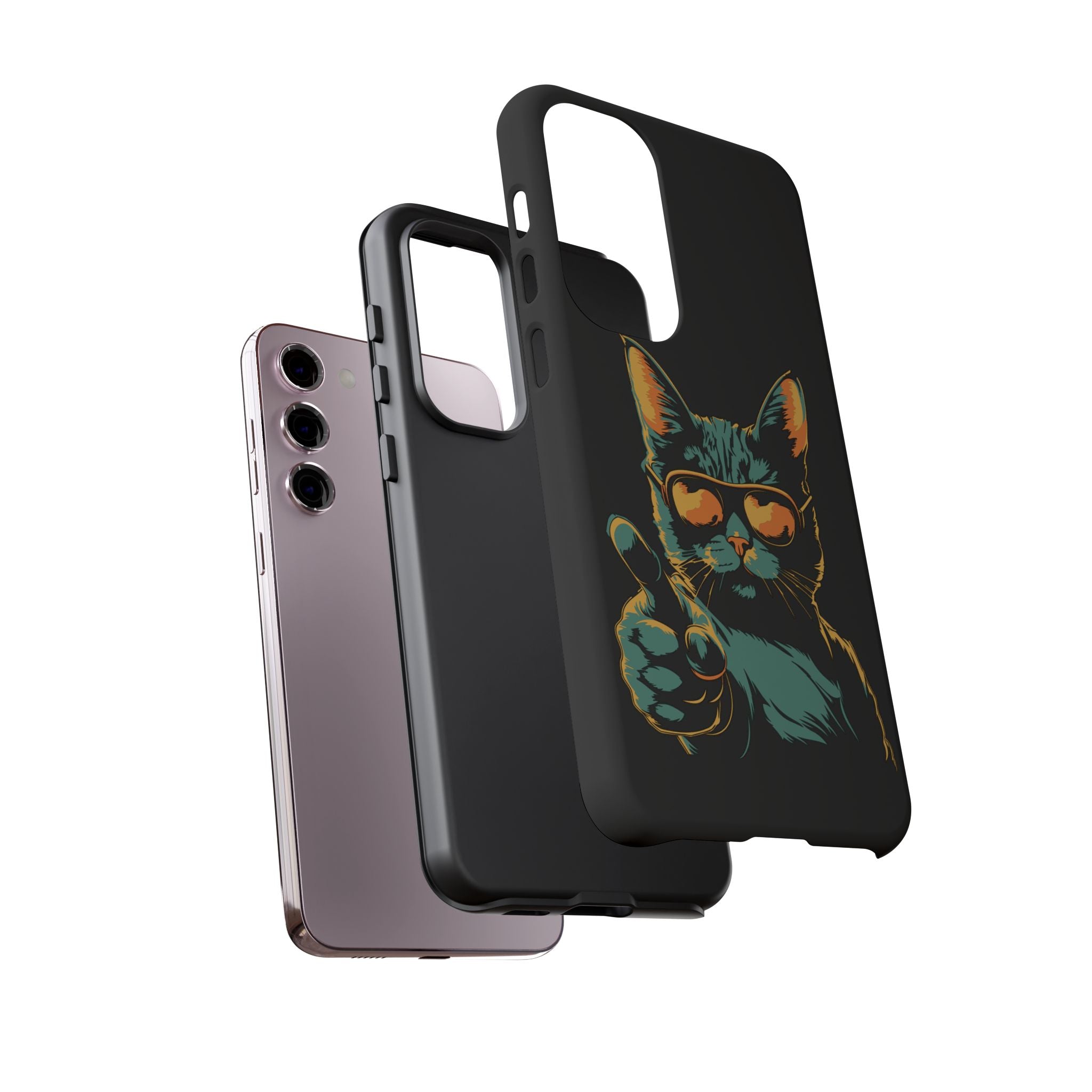 Cool Cat Phone Case, Stylish Phone Cover, Pet Lover Gift, Cute Cat Design, Fun Cat Accessories