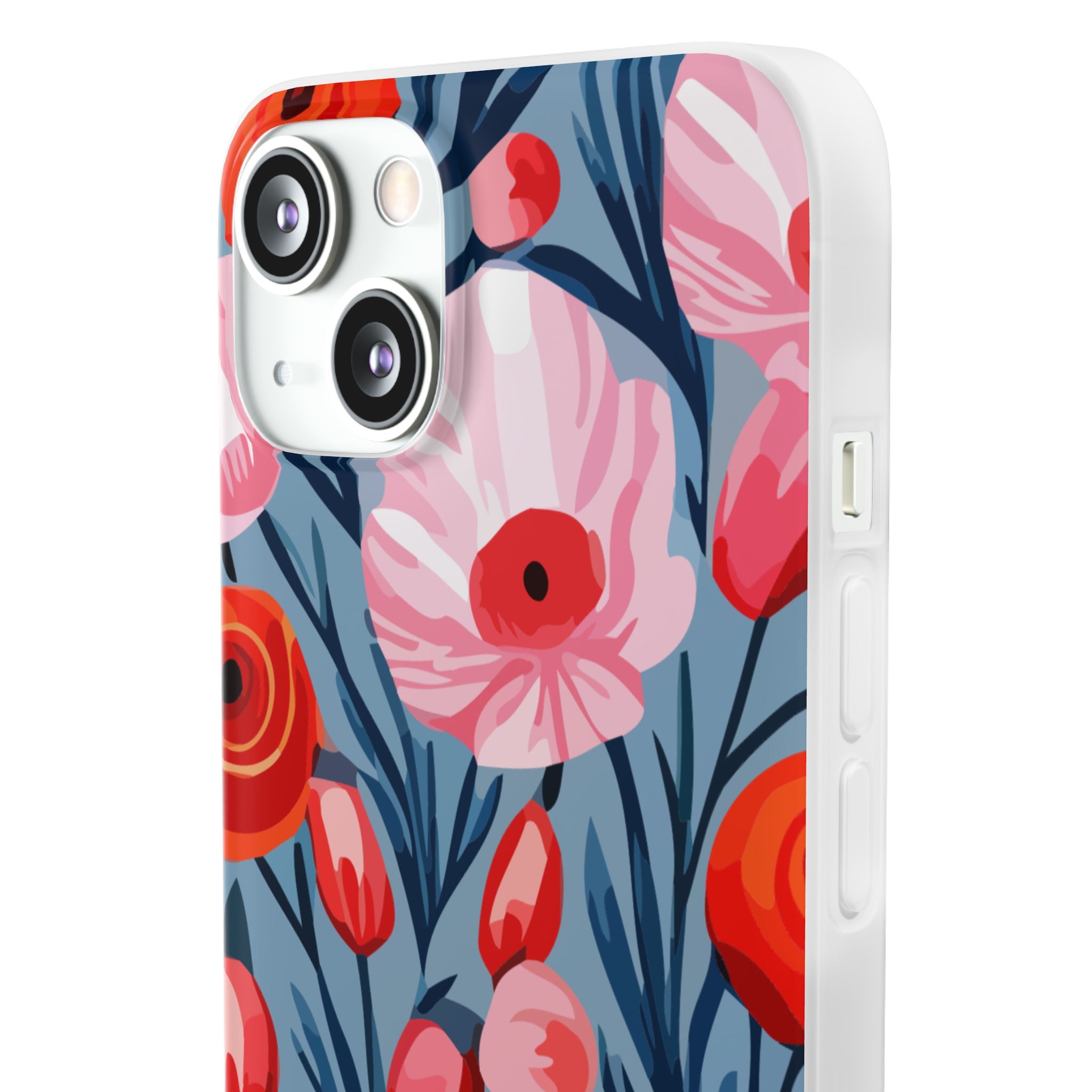 Beautiful Floral Flexi Cases for Phone, Stylish Protective Cover, Gift for Her, Phone Accessories, Floral Design