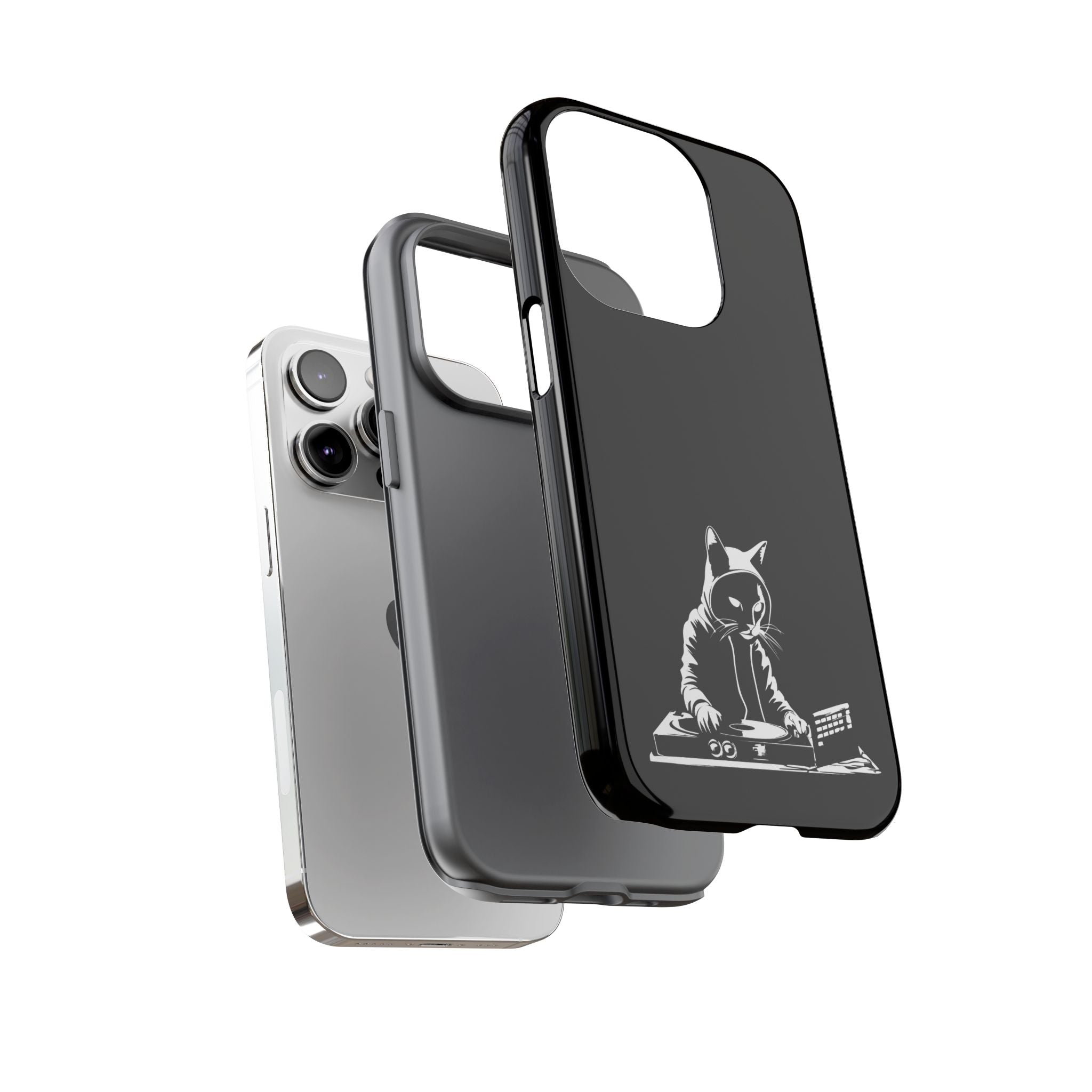 Cat DJ Phone Case | Stylish Tough Cases for Music Lovers, Gift for Cat Owners, Unique Phone Accessory, Cool Tech Gear