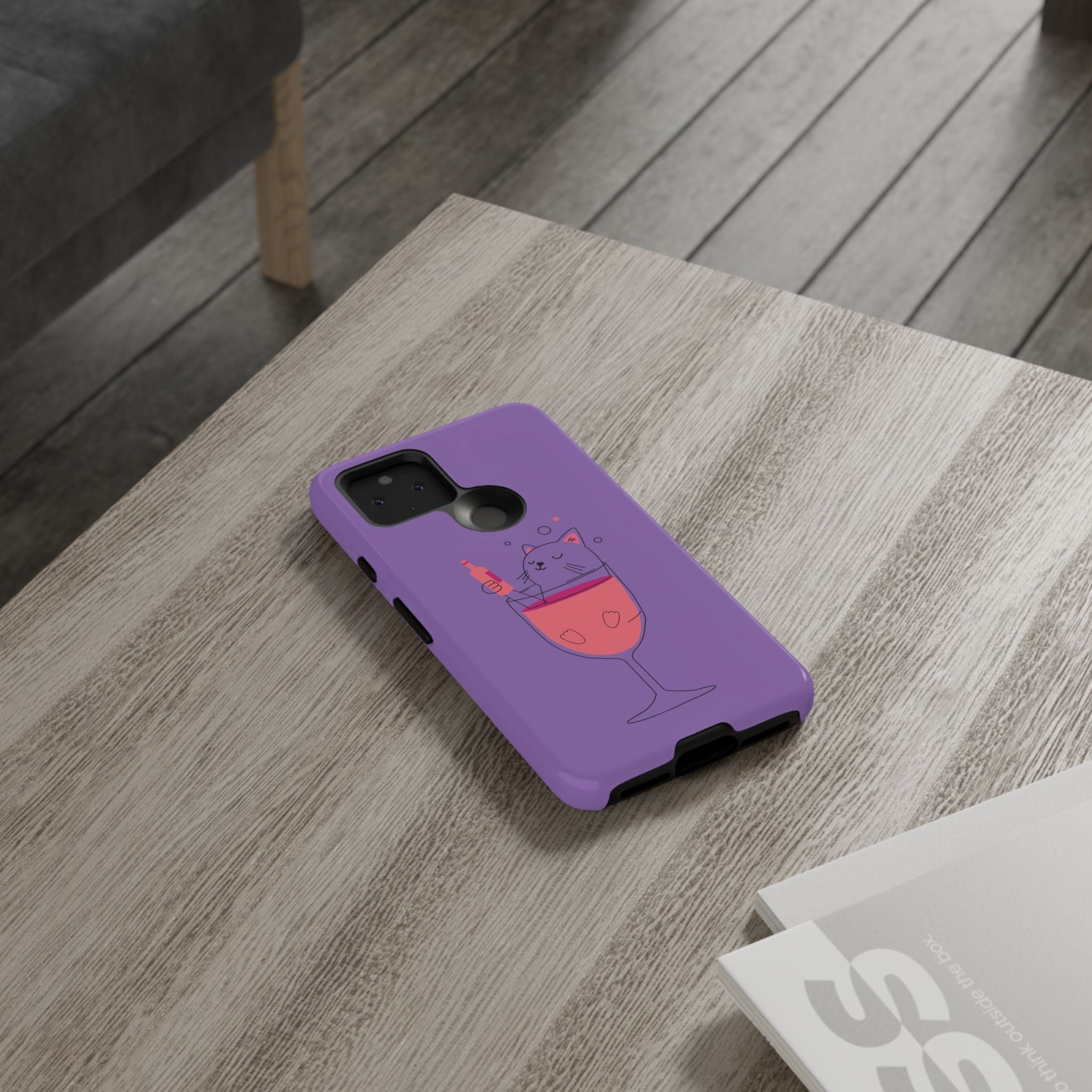 Cute Cat Phone Case, Fun Gift for Cat Lovers, Colorful Phone Cover, Pet Lover Accessory, Unique Cat Themed Case
