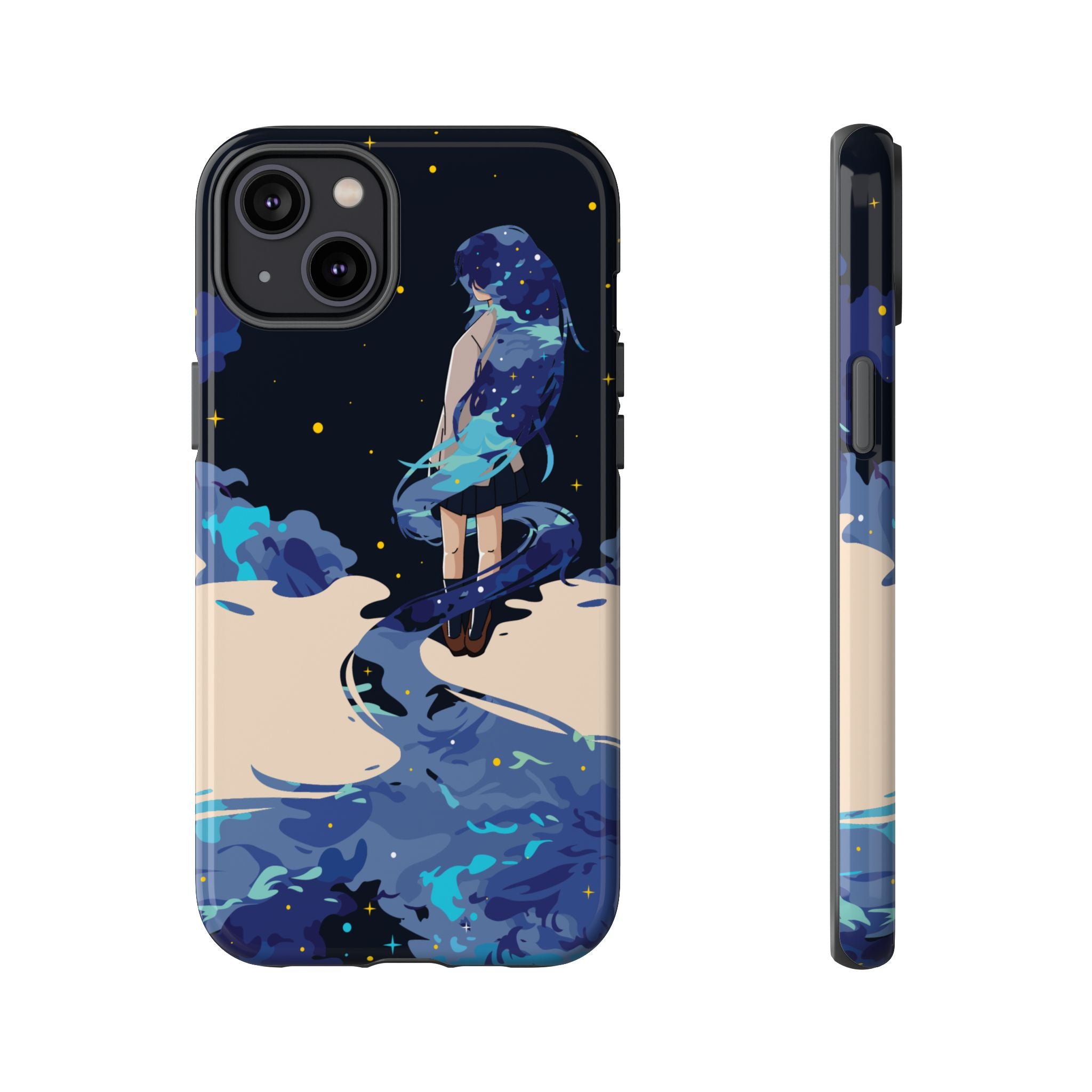 Galaxy-Inspired Phone Case, Celestial Design, Tough Phone Cover, Gift for Space Lovers, Artsy Accessories, Unique Merchandise