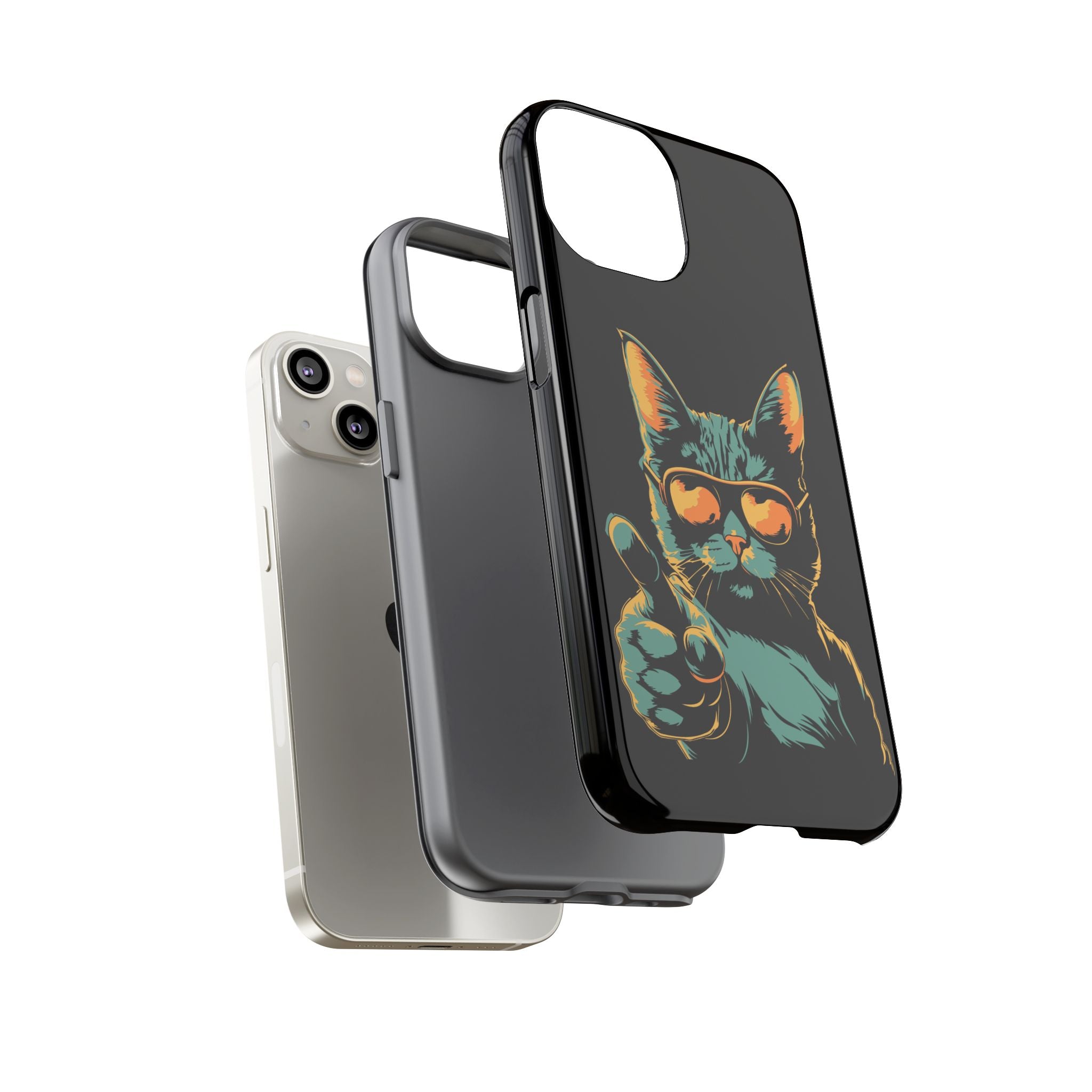 Cool Cat Phone Case, Stylish Phone Cover, Pet Lover Gift, Cute Cat Design, Fun Cat Accessories
