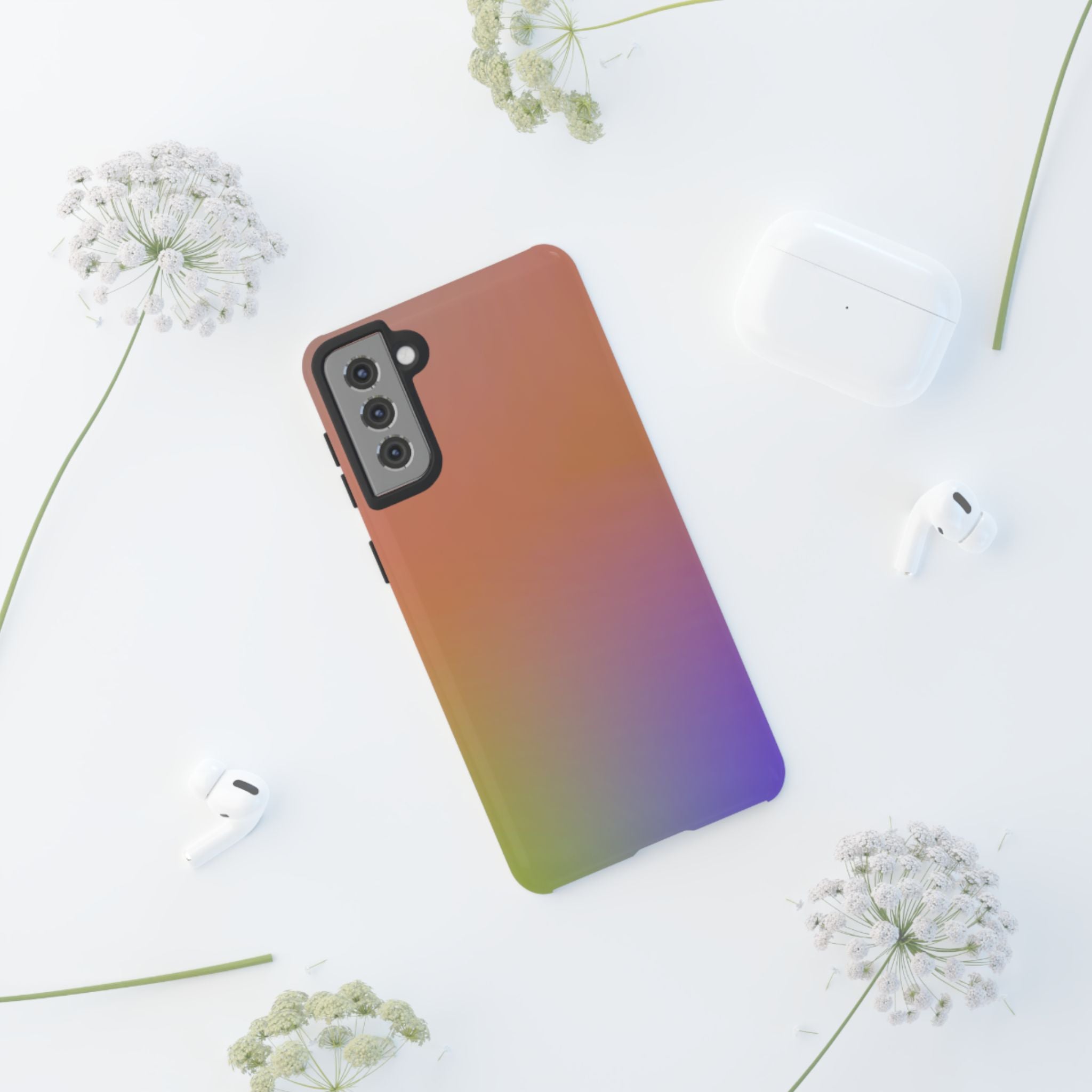 Colorful Gradient Phone Case, Tough Cases for iPhone, Customizable Phone Cover, Trendy Tech Accessory, Gift for Tech Lovers