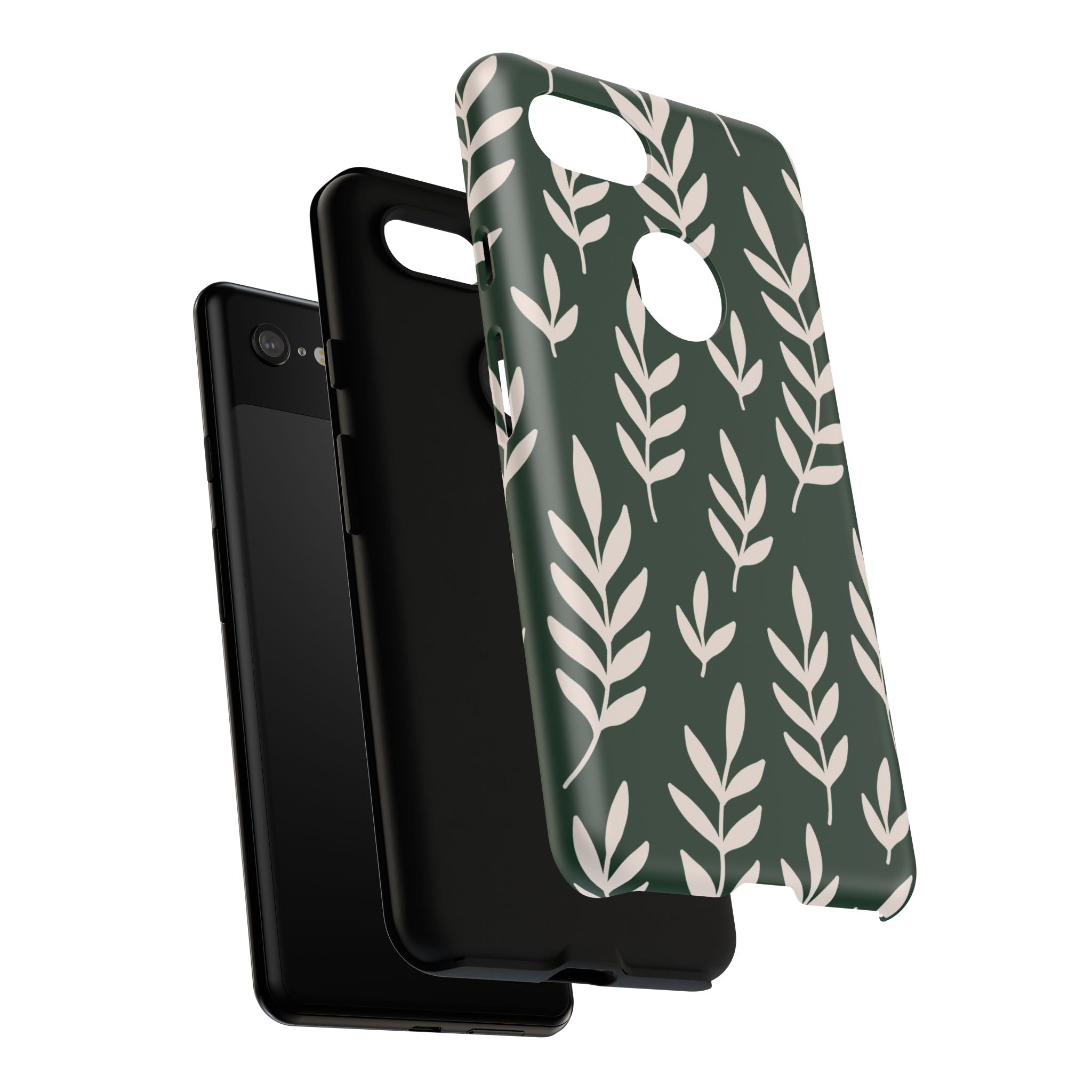 Leafy Phone Case, Tough Cases for Nature Lovers, Green Leaf Design, Eco-Friendly, Stylish Mobile Cover, Gift for Her