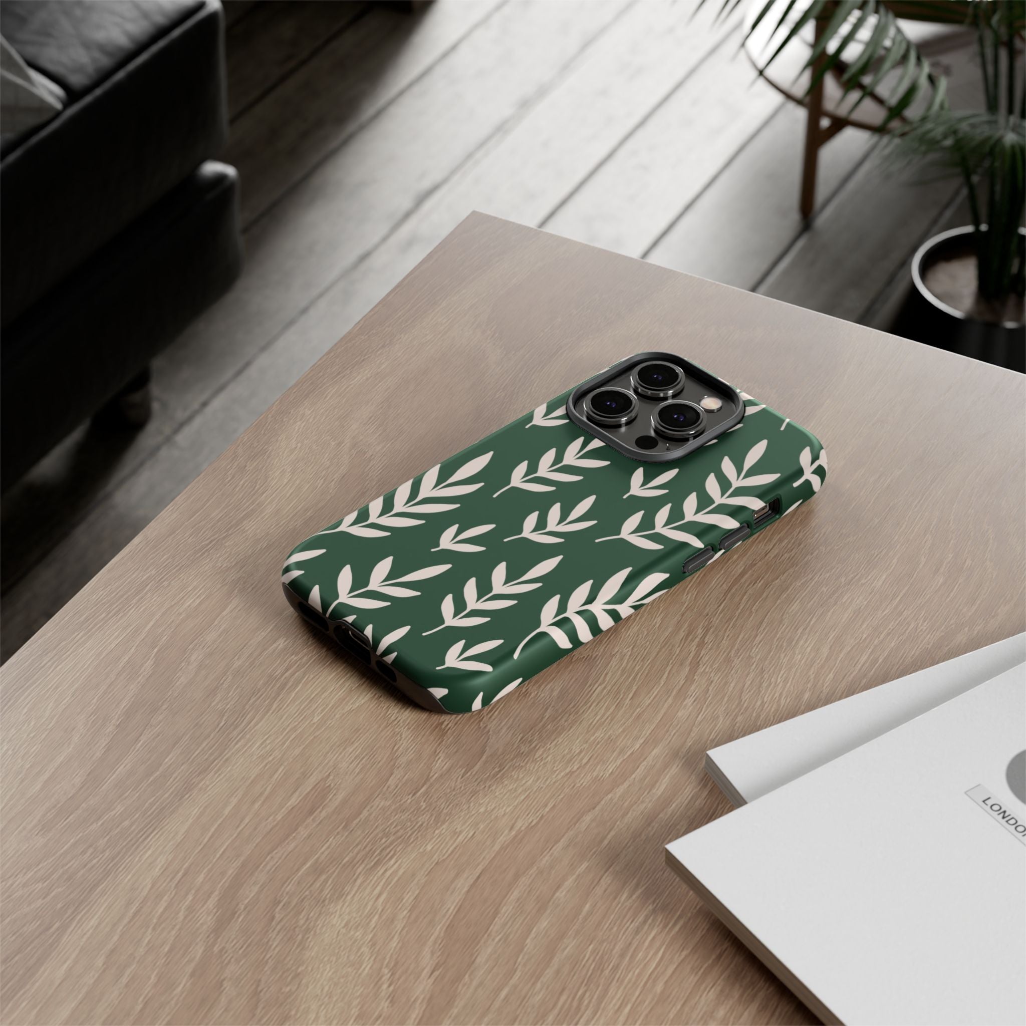 Leafy Phone Case, Tough Cases for Nature Lovers, Green Leaf Design, Eco-Friendly, Stylish Mobile Cover, Gift for Her