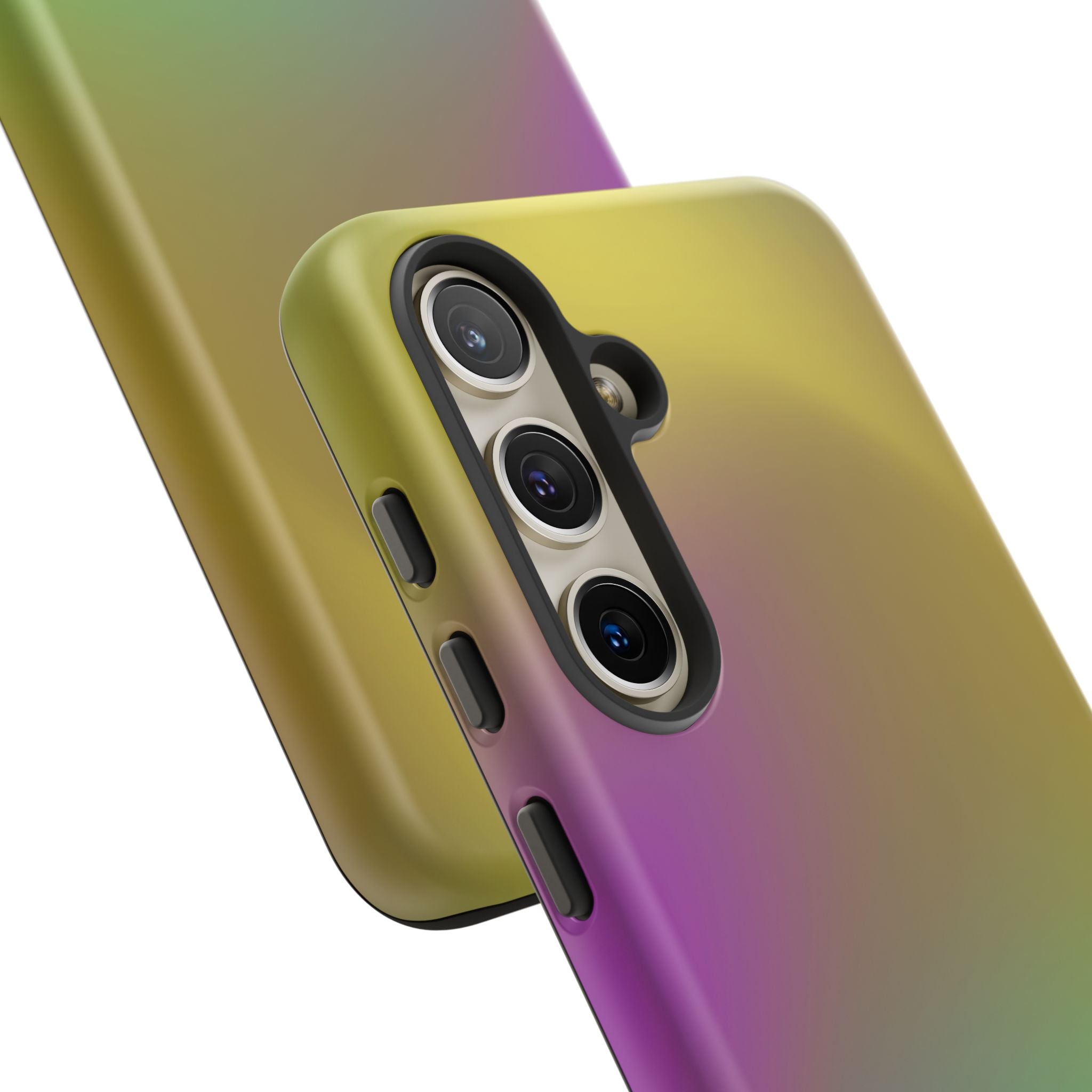 Vibrant Phone Case, Tough Cases, Colorful Phone Cover, Durable Mobile Case, Yellow Green Gradient Design