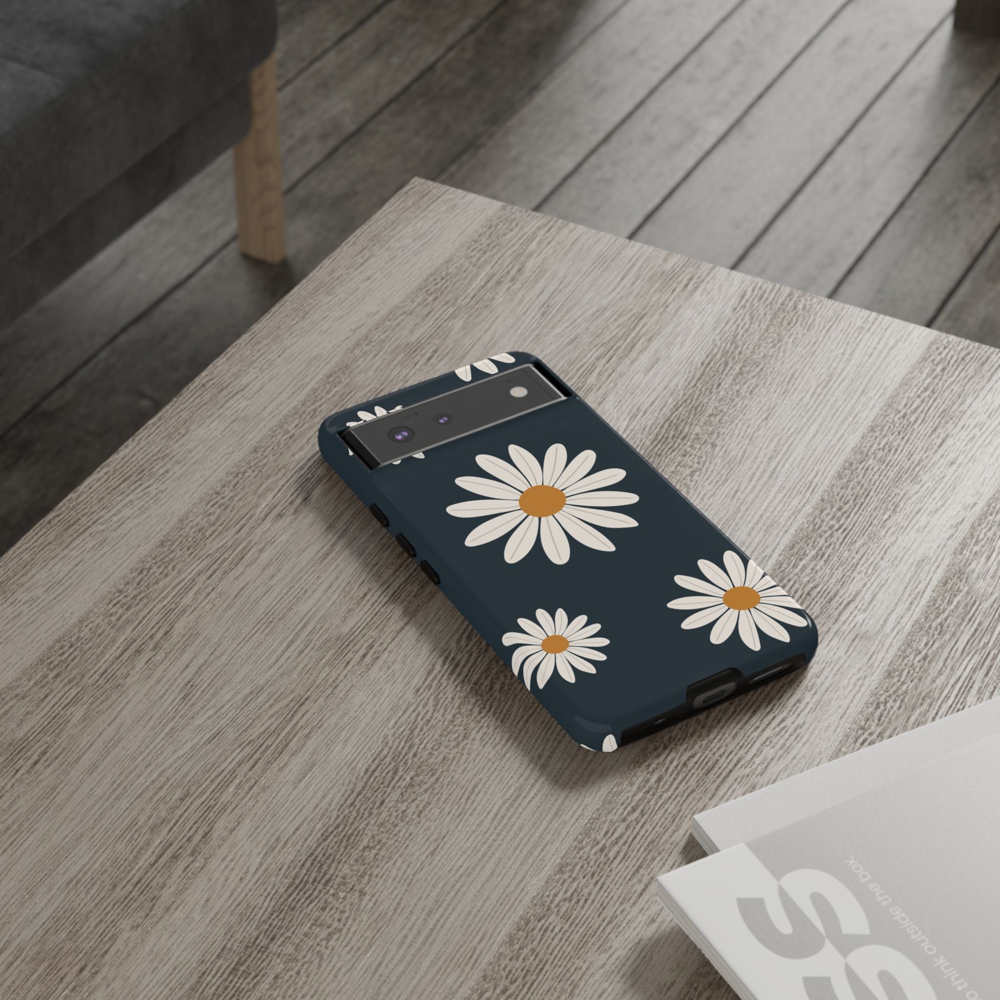 Daisy Phone Case, Floral Phone Cover, Tough Phone Case, Gift for Flower Lovers, Smartphone Accessory, Spring Design