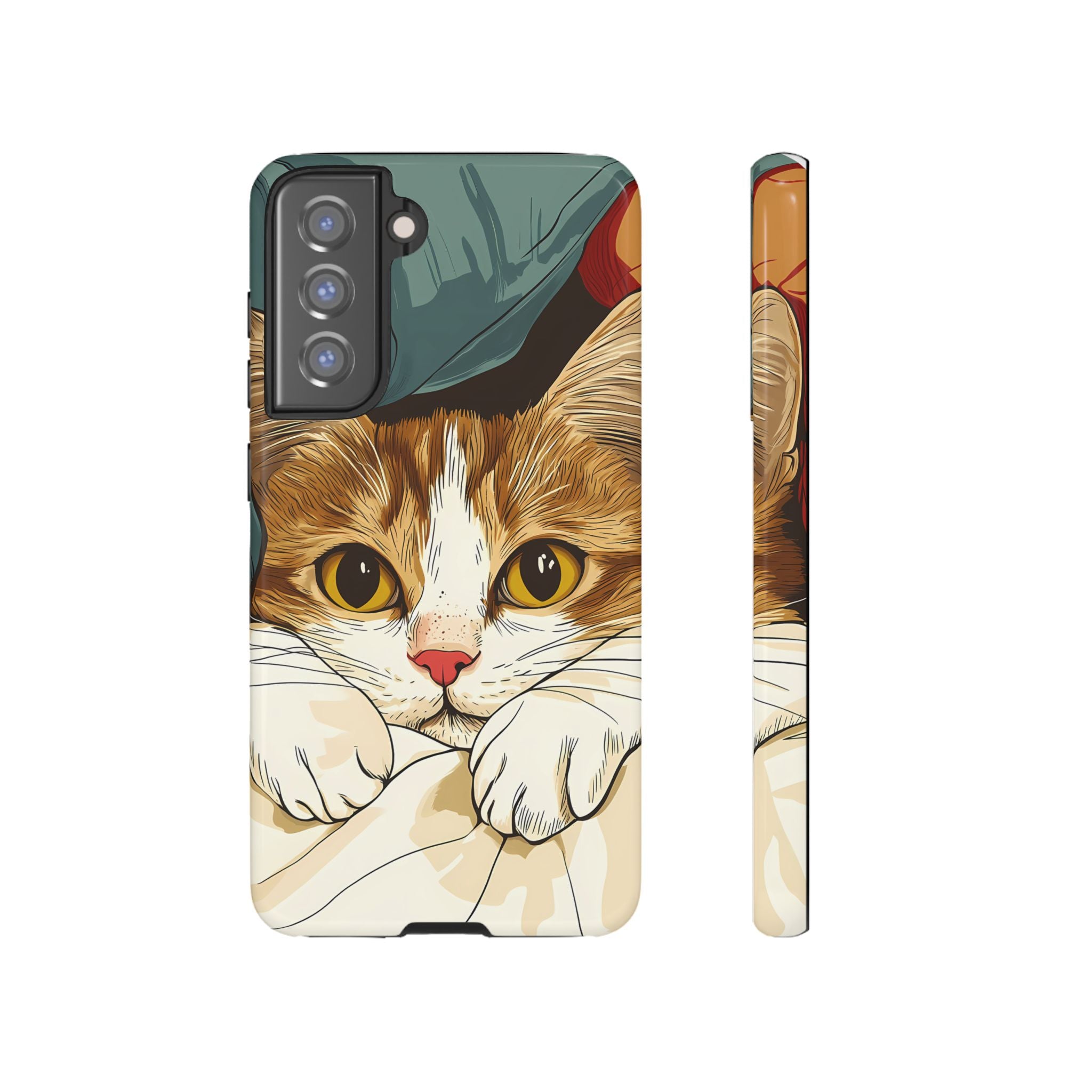 Cute Cat Phone Case - Ideal for Cat Lovers, Pet Owners, Birthday Gifts, Smartphone Accessories, Funny Pet Humor