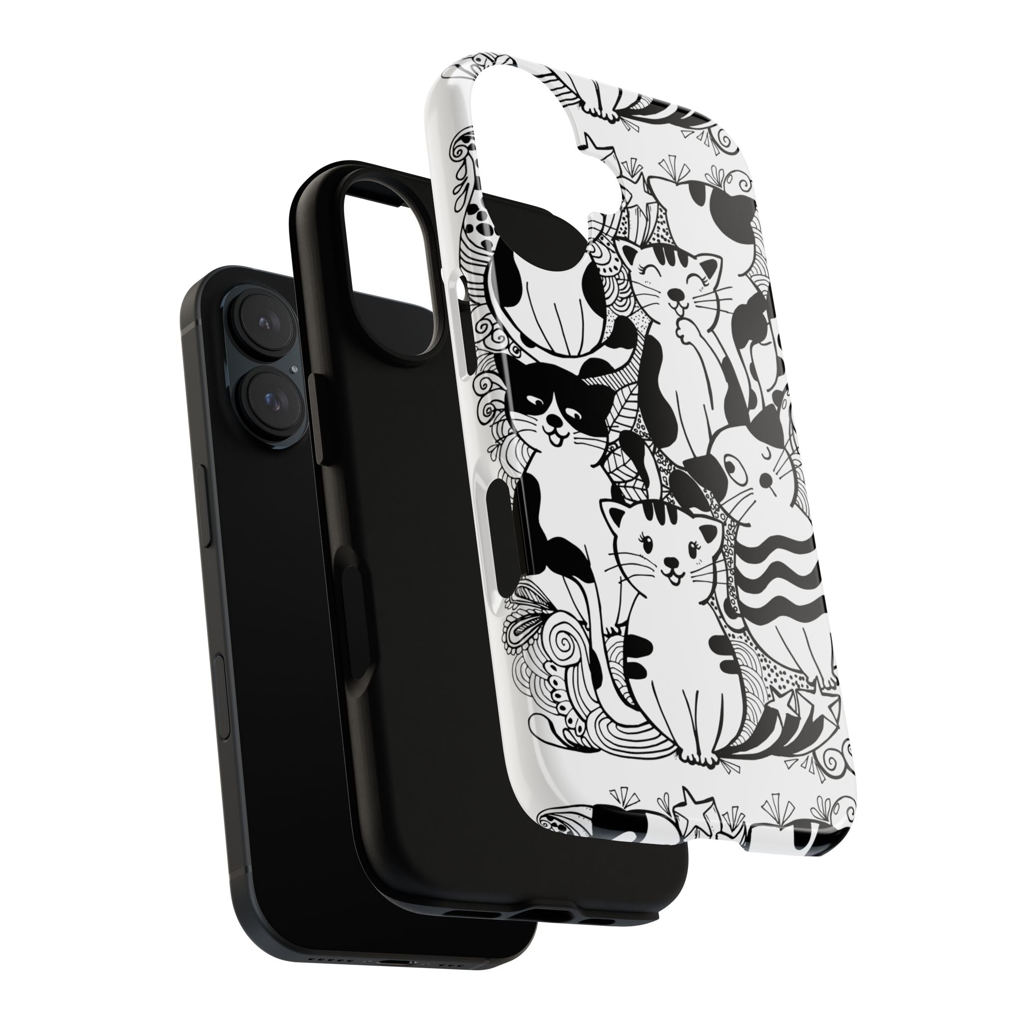 Cat-Themed Phone Case, Cute Cat Art, Pet Lover Gift, Birthday Present, Unique Cat Decor, Fun Tech Accessories, Animal Lover Case
