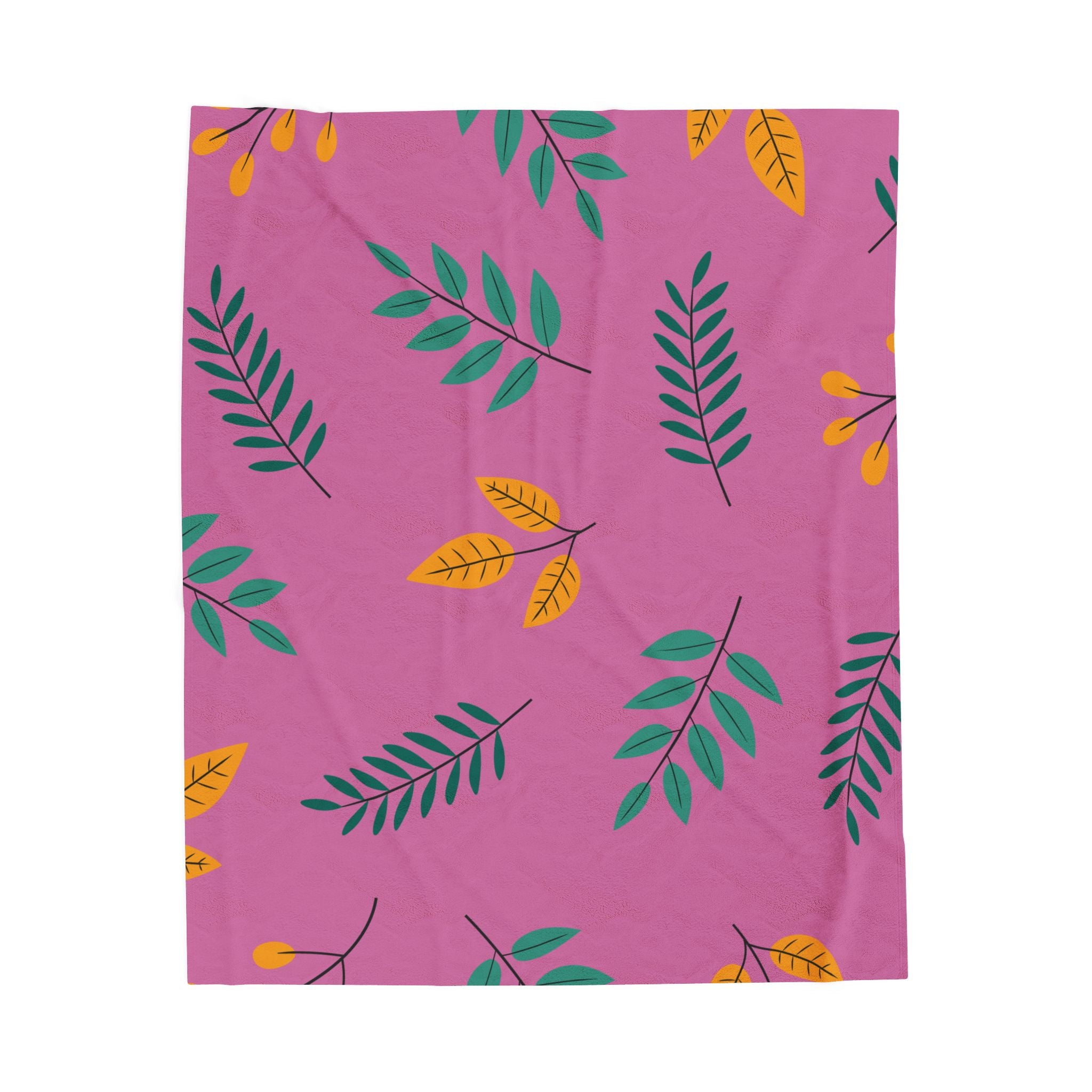 Cozy Floral Velveteen Blanket, Soft Throw Blanket for Home Decor, Perfect Gift for Relaxation, Boho Style, Ideal for All Seasons