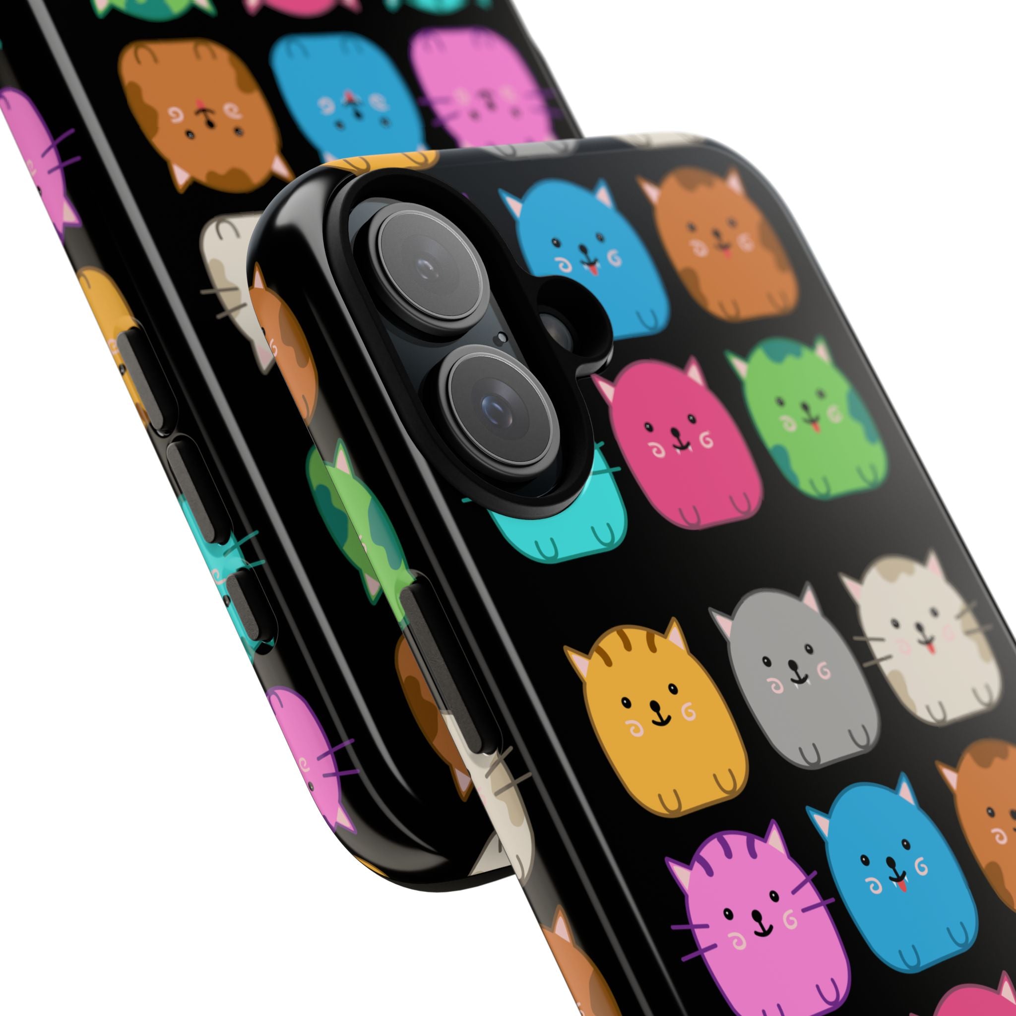 Cute Cat Phone Case, Kawaii Animal Lover Gift, Tough Phone Cover for Kids and Adults, Fun Cat Designs for Birthdays, Pet Lovers